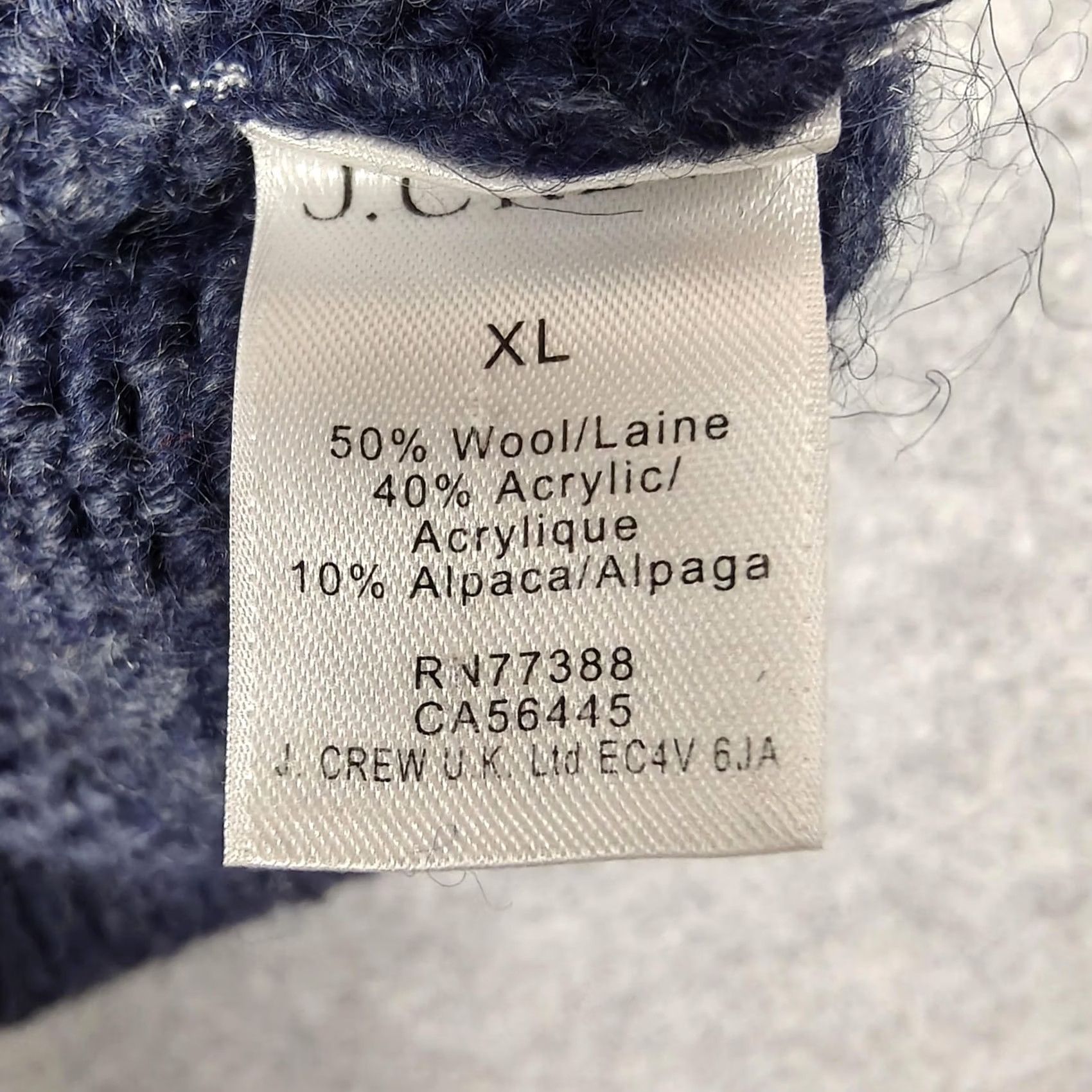 J.Crew J Crew Sweater Mens XL Blue Heather Wool Alpaca Shawl Collar Knit Pullover Size US XL / EU 56 / 4 - 5 Thumbnail