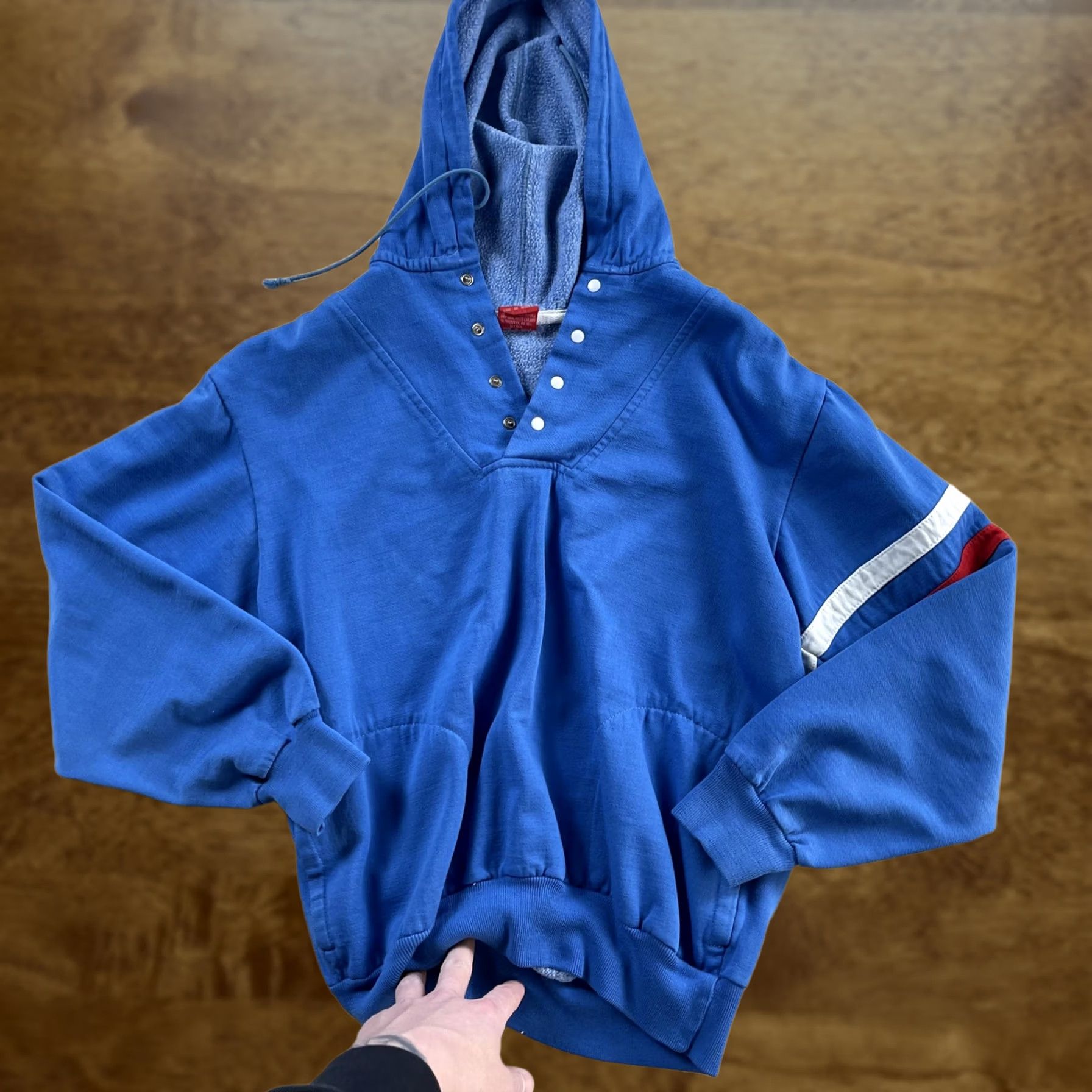 Vintage VINTAGE Rawlings Hoodie Mens S Blue Snap Neck Fleece Athletic Pullover Size US S / EU 44-46 / 1 - 1 Thumbnail