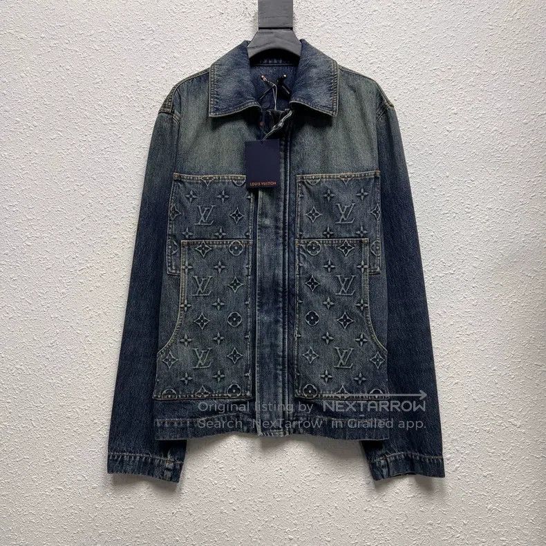 Louis Vuitton Louis Vuitton Embossed LOGO logging denim jacket Size US M / EU 48-50 / 2 - 1 Thumbnail
