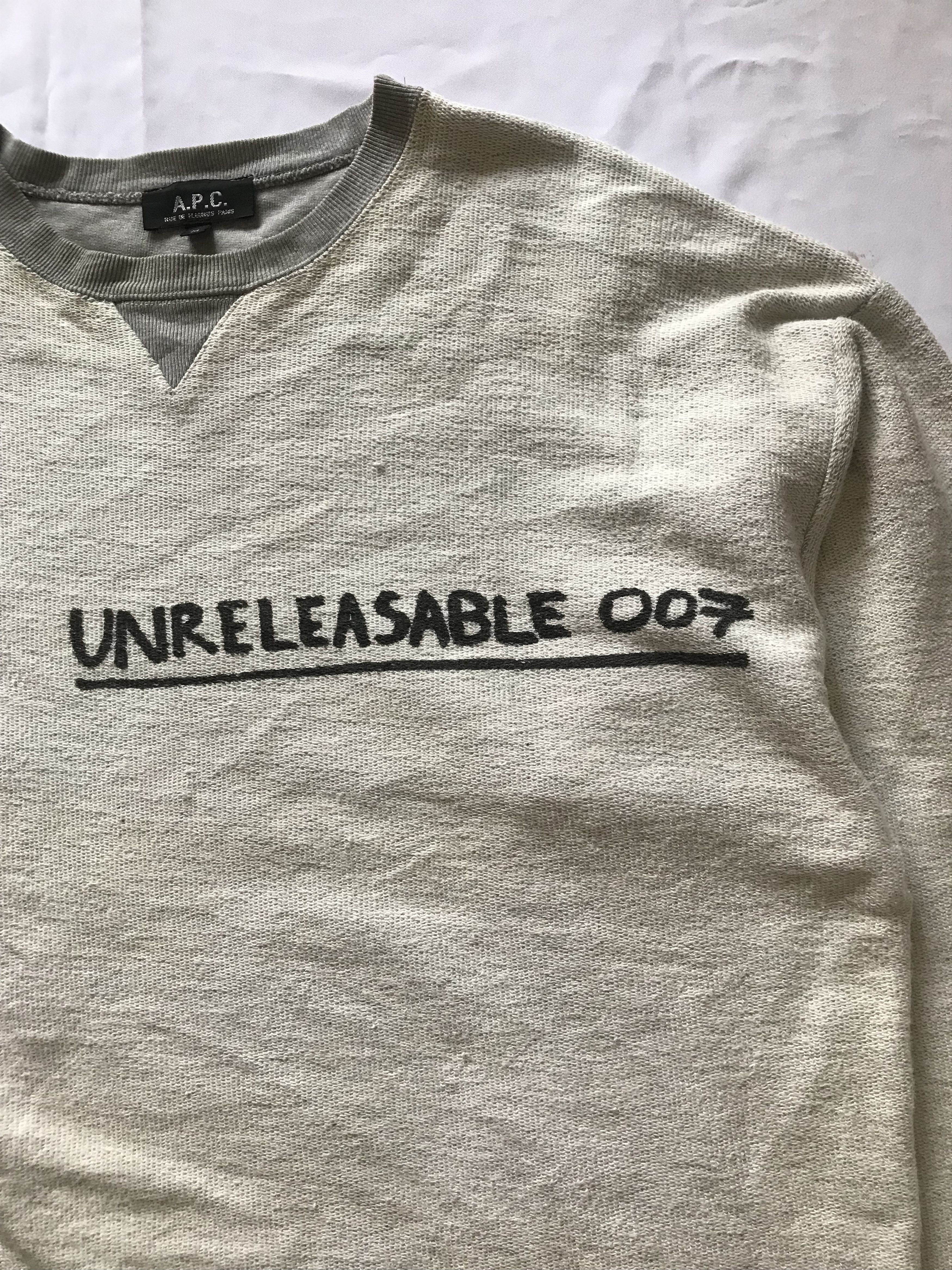 A.P.C. Vintage Sweatshirt Apc UNRELEASABLE Size US M / EU 48-50 / 2 - 3 Thumbnail
