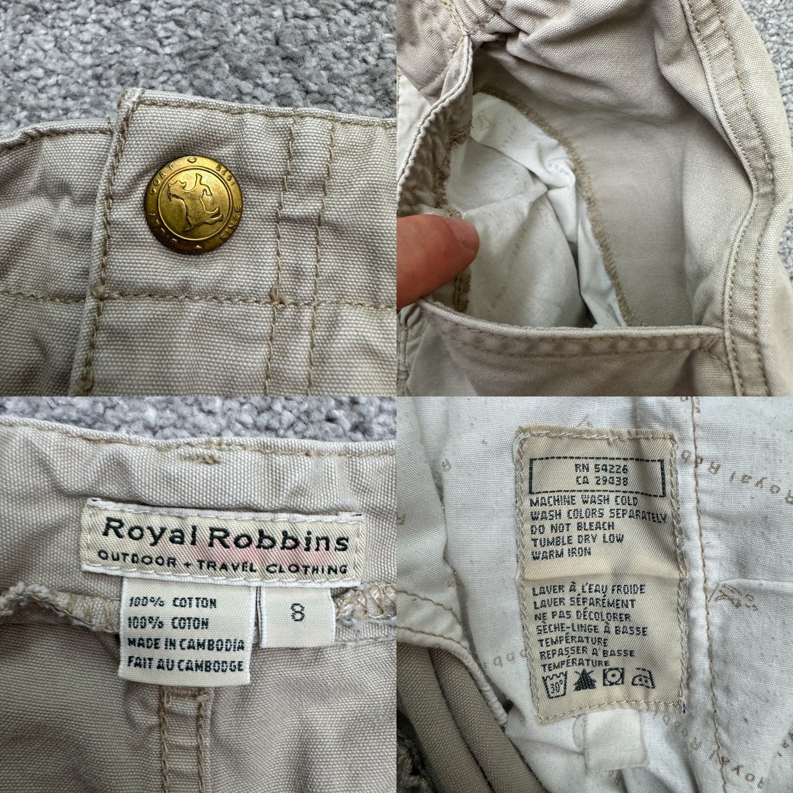 Royal Robbins VINTAGE Royal Robbins Billy Goat Pleated Front Canvas Bermuda Shorts Women 8 Khaki Brown Size 30" / US 8 / IT 44 - 8 Thumbnail