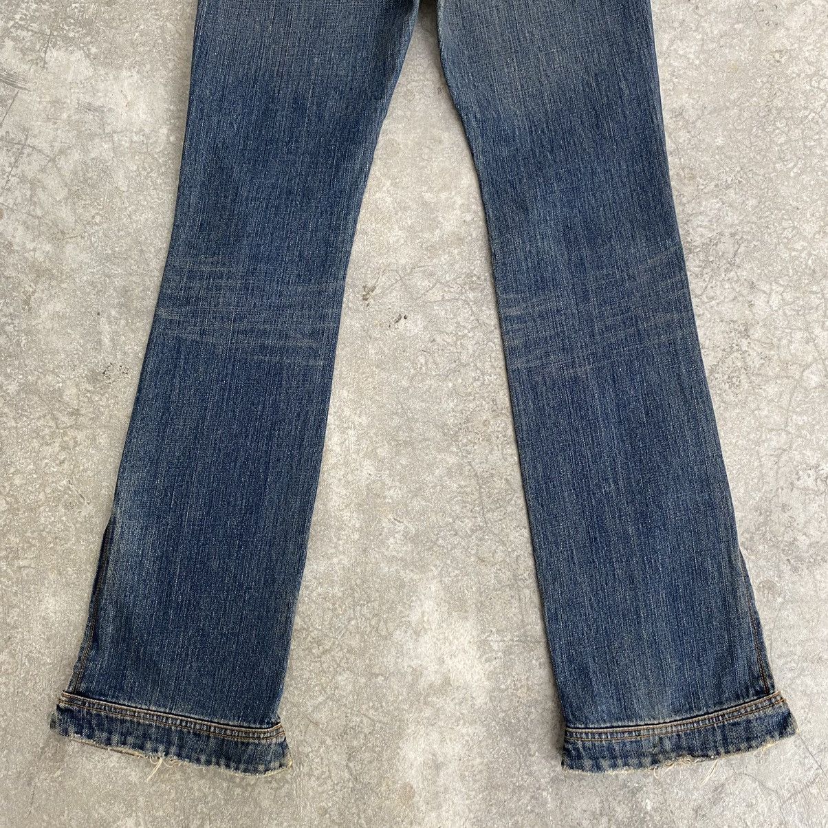 Japanese Brand Koromo X Rico Japan Mud Blue Distressed Flared Denim Jeans Size US 30 / EU 46 - 14 Thumbnail