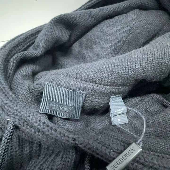 Burberry Burberry Burberry Black Knit Cotton-Blend Hoodie for Men-2 Size US S / EU 44-46 / 1 - 7 Thumbnail