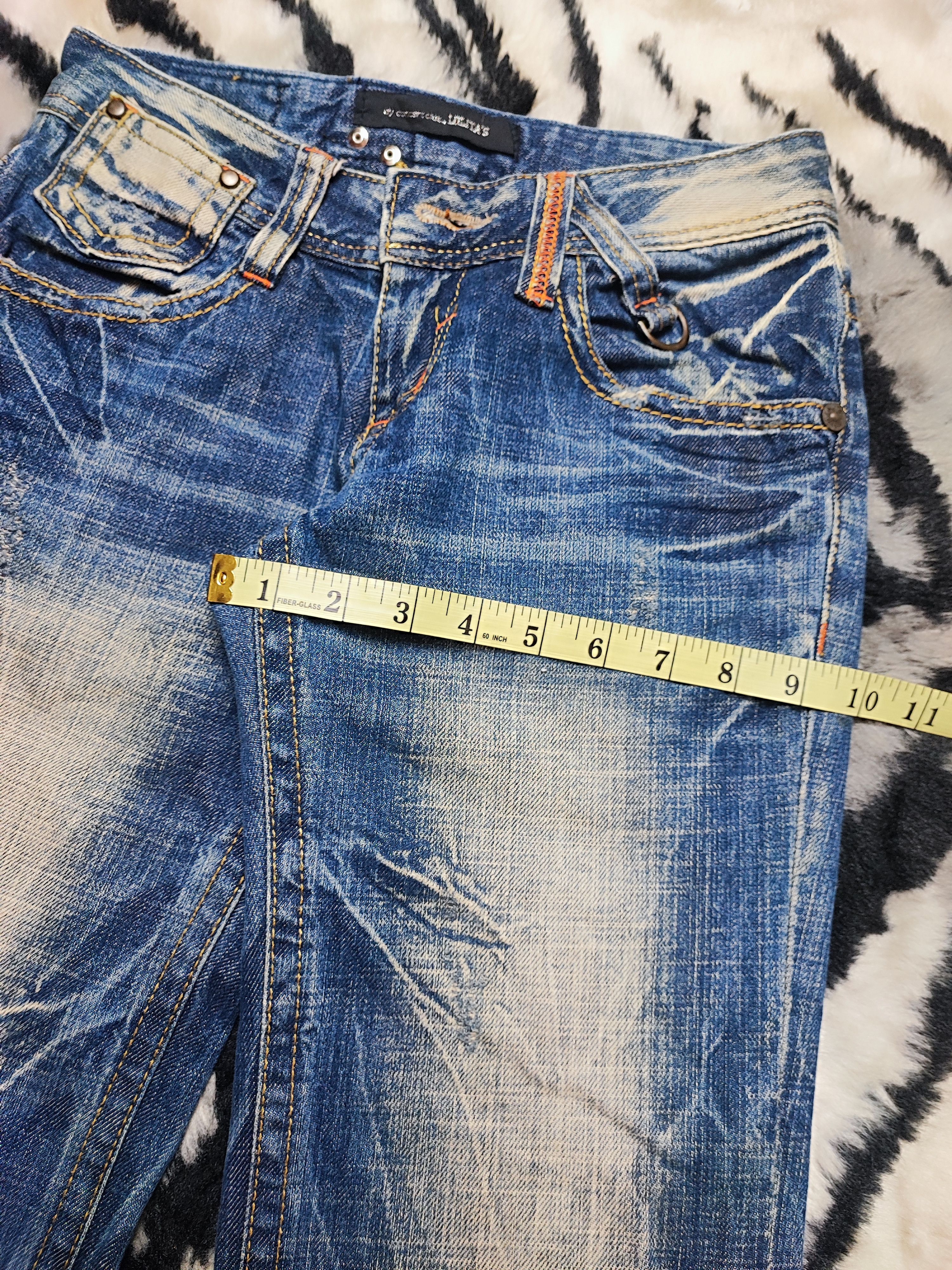 Kapital Yoshitomo Nara Lolita Flared Whisker Low Rise Jeans Size 26" / US 2 / IT 38 - 7 Thumbnail