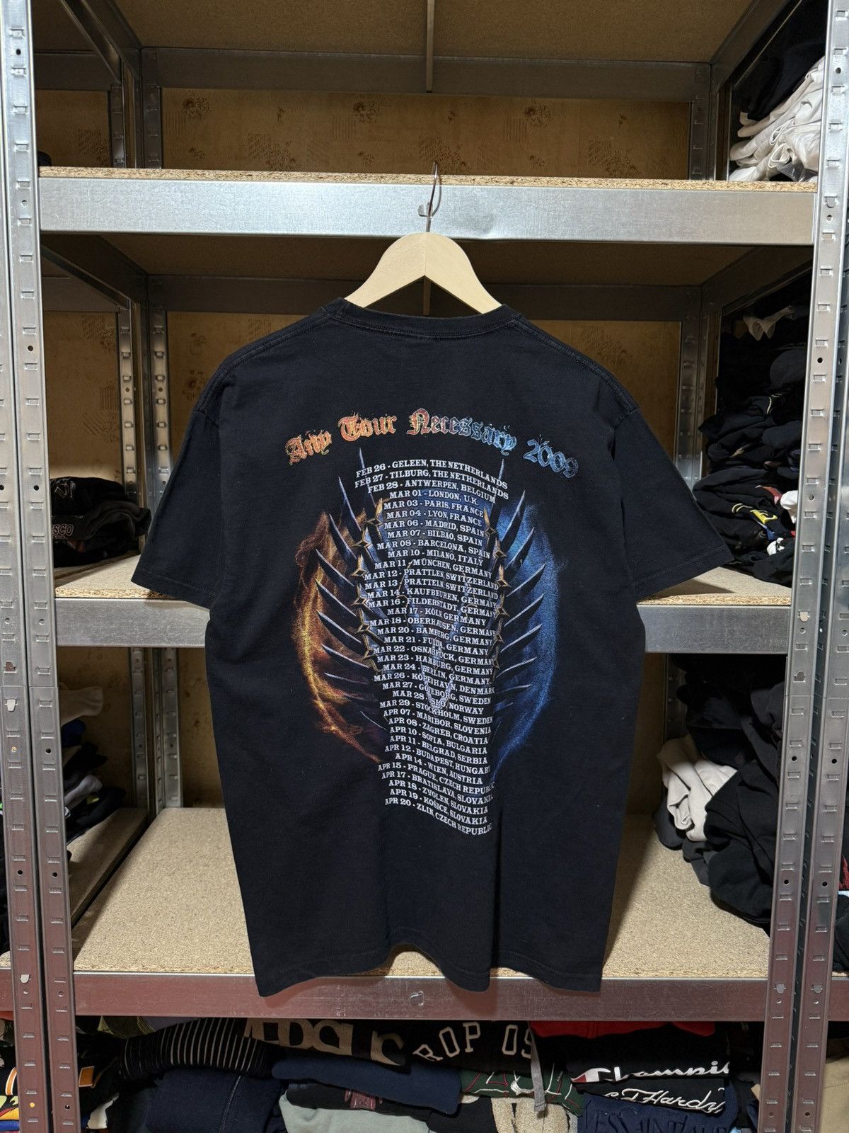 Band Tees × Vintage Vintage HammerFall European Tour 2009 Rock Band T-Shirt Size US L / EU 52-54 / 3 - 2 Thumbnail