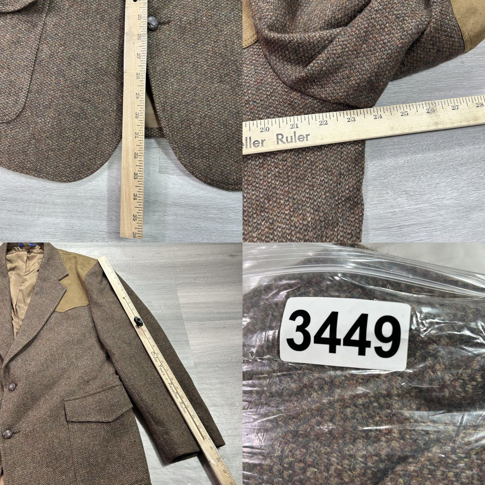 Pendleton VTG Pendleton Blazer Mens 46 Wool Western Sport Coat Jacket USA Slim notched lapel two-button elbow patch brown Size 46R - 8 Thumbnail