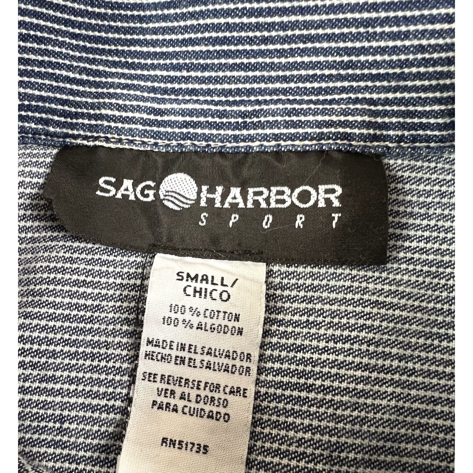 Vintage Sag Harbor Womens Buttondown Jacket Denim White Striped Short Sleeve Casual Travel Size S Size S / US 4 / IT 40 - 4 Thumbnail