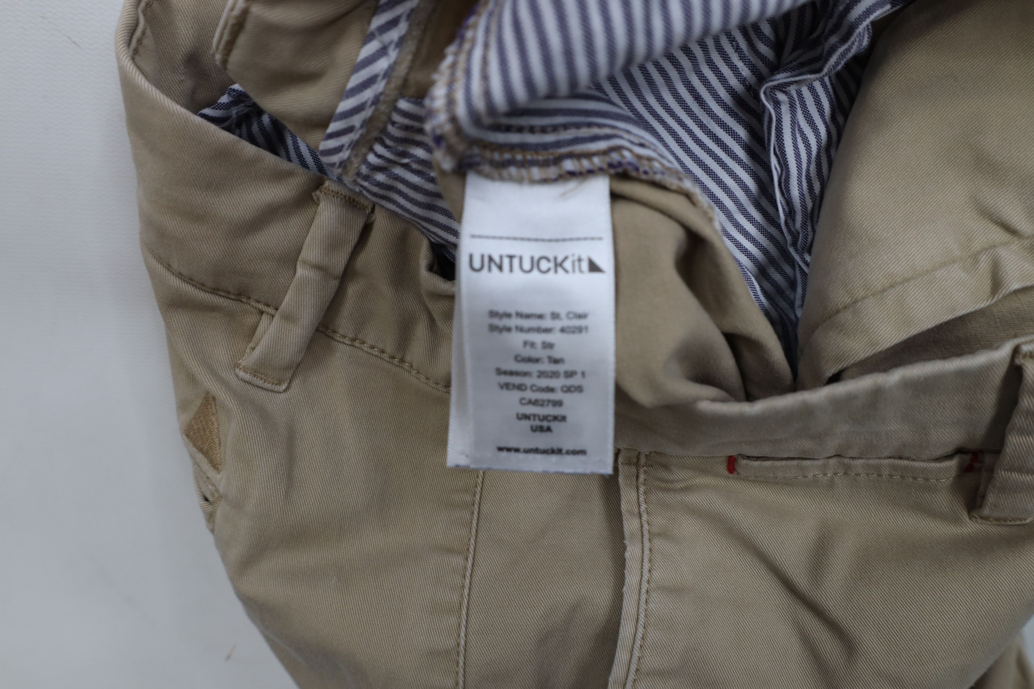 UNTUCKit × Vintage Untuckit Stretch Front Straight Leg Chino Pants Khaki Beige Size US 33 - 7 Thumbnail