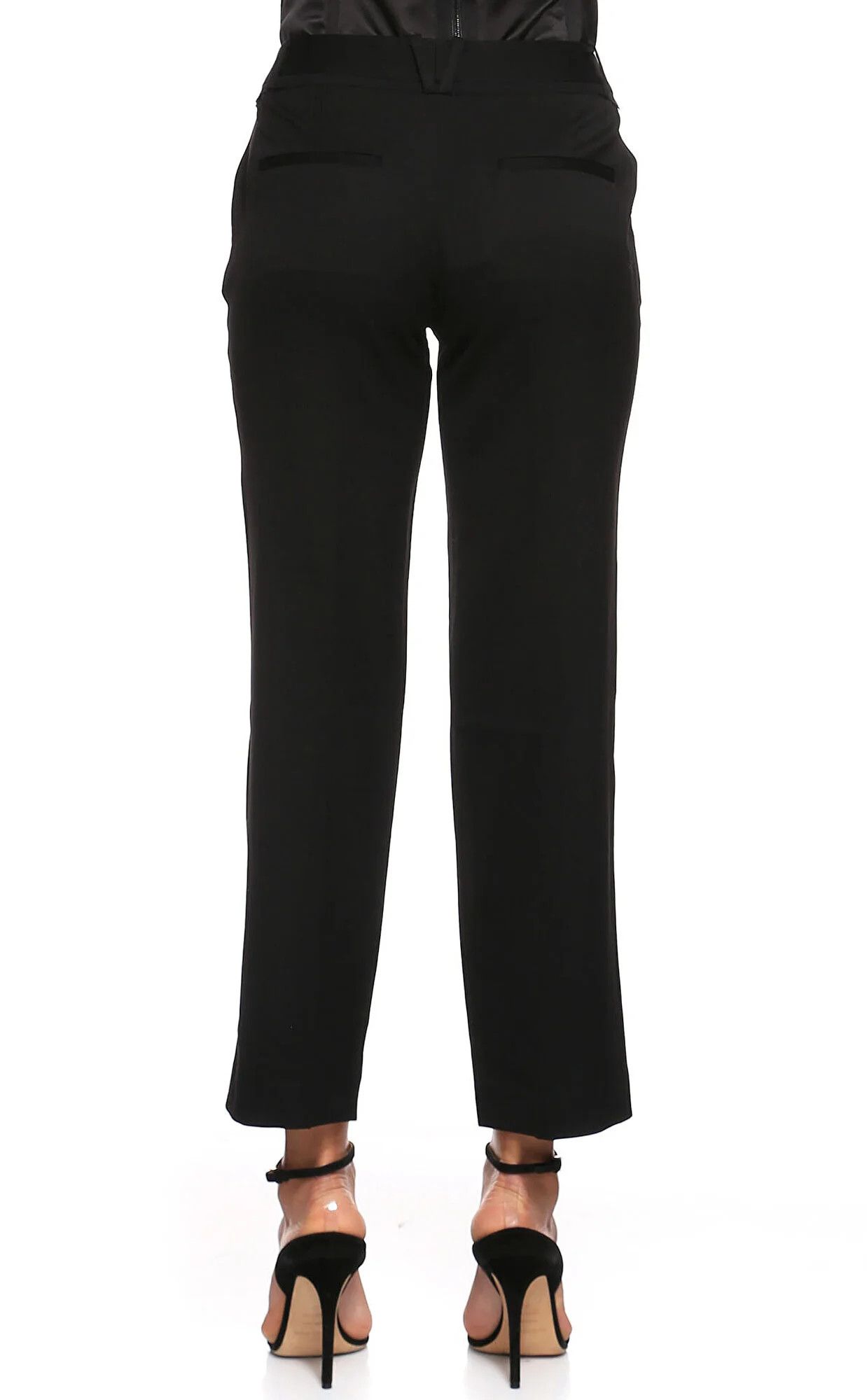 Helmut Lang HELMUT LANG black wool cropped pants trousers 4 Size 27" / US 4 / IT 40 - 3 Thumbnail