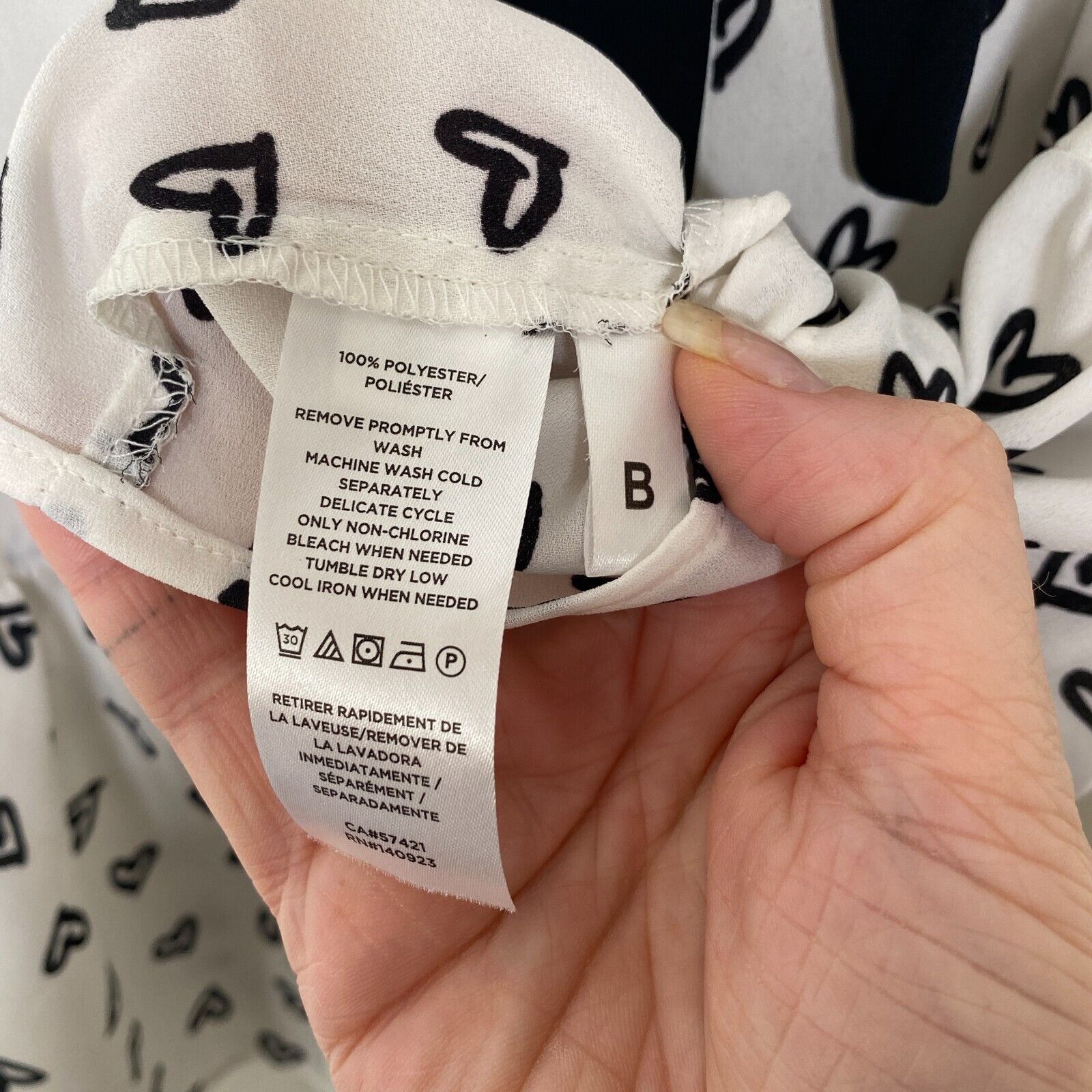 Loft Loft White Ruffle Peplum Top Black Hearts Sleeveless XSP Size XS / US 0-2 / IT 36-38 - 6 Thumbnail