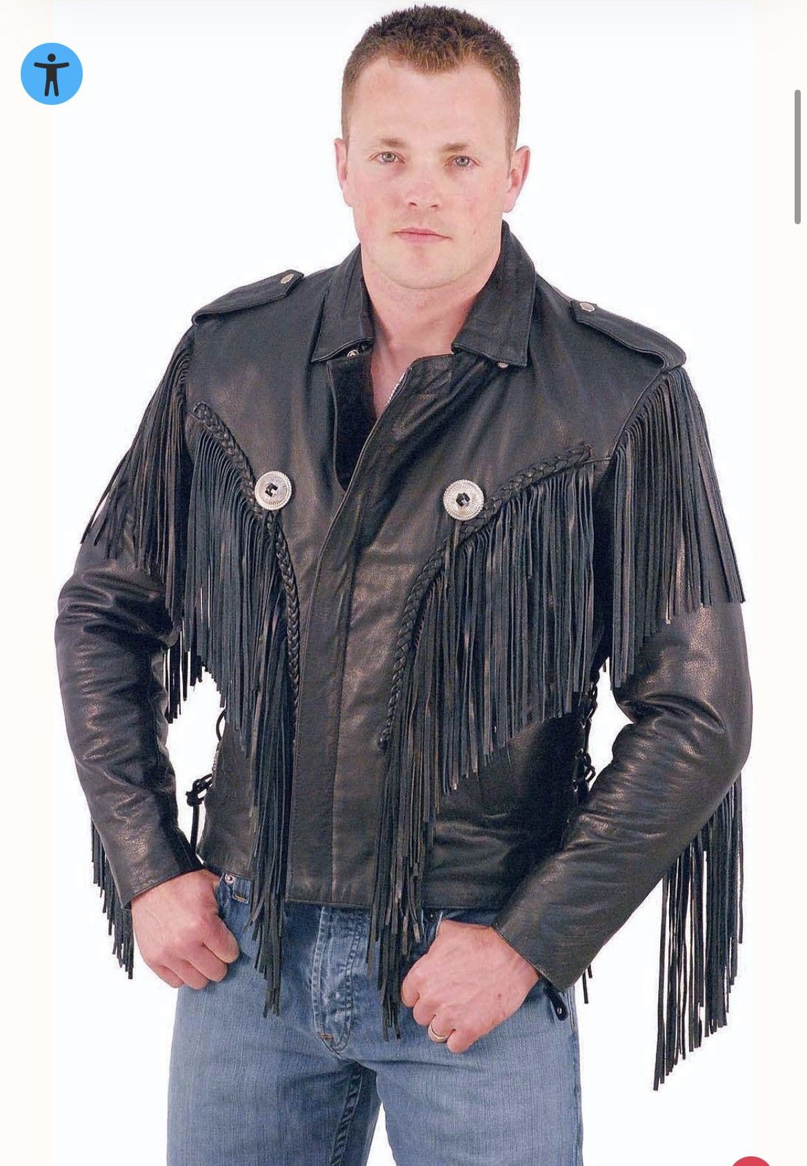 Vintage Fringed Leather Jacket. Size 42 Size US M / EU 48-50 / 2 - 1 Thumbnail