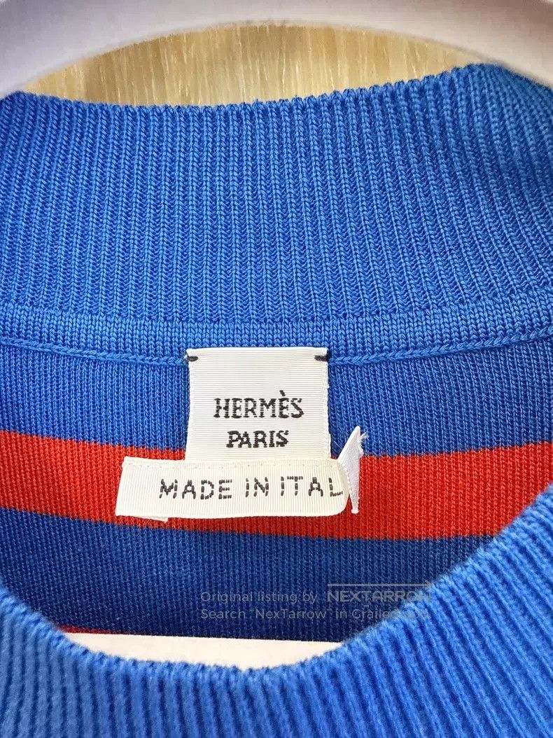Hermes Hermes Blue and red striped slim-fit knitted vest Size XS / US 0-2 / IT 36-38 - 4 Thumbnail