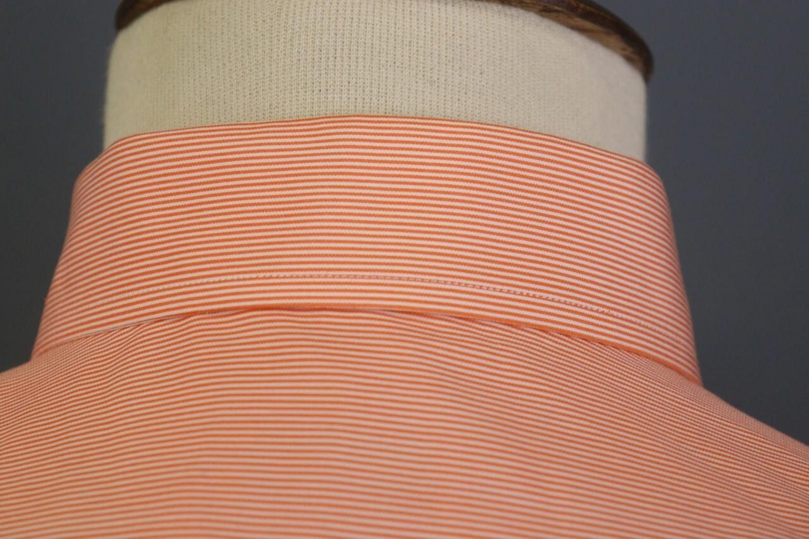 Eton Eton Orange Pinstriped Cotton Collar Dress Shirt Size 44 Size 38R - 11 Thumbnail