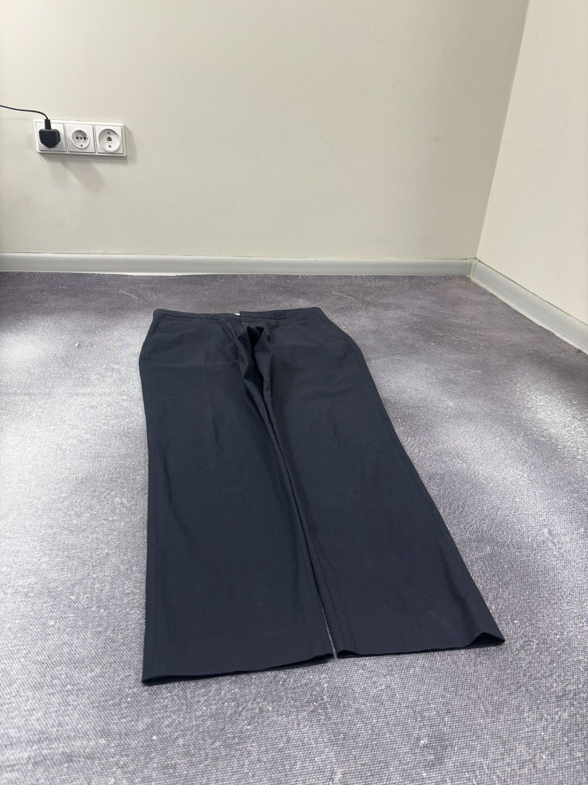 Sandro Sandro Paris Men’s Navy Blue Straight Fit Cotton Blend Pants Size US 32 / EU 48 - 3 Thumbnail