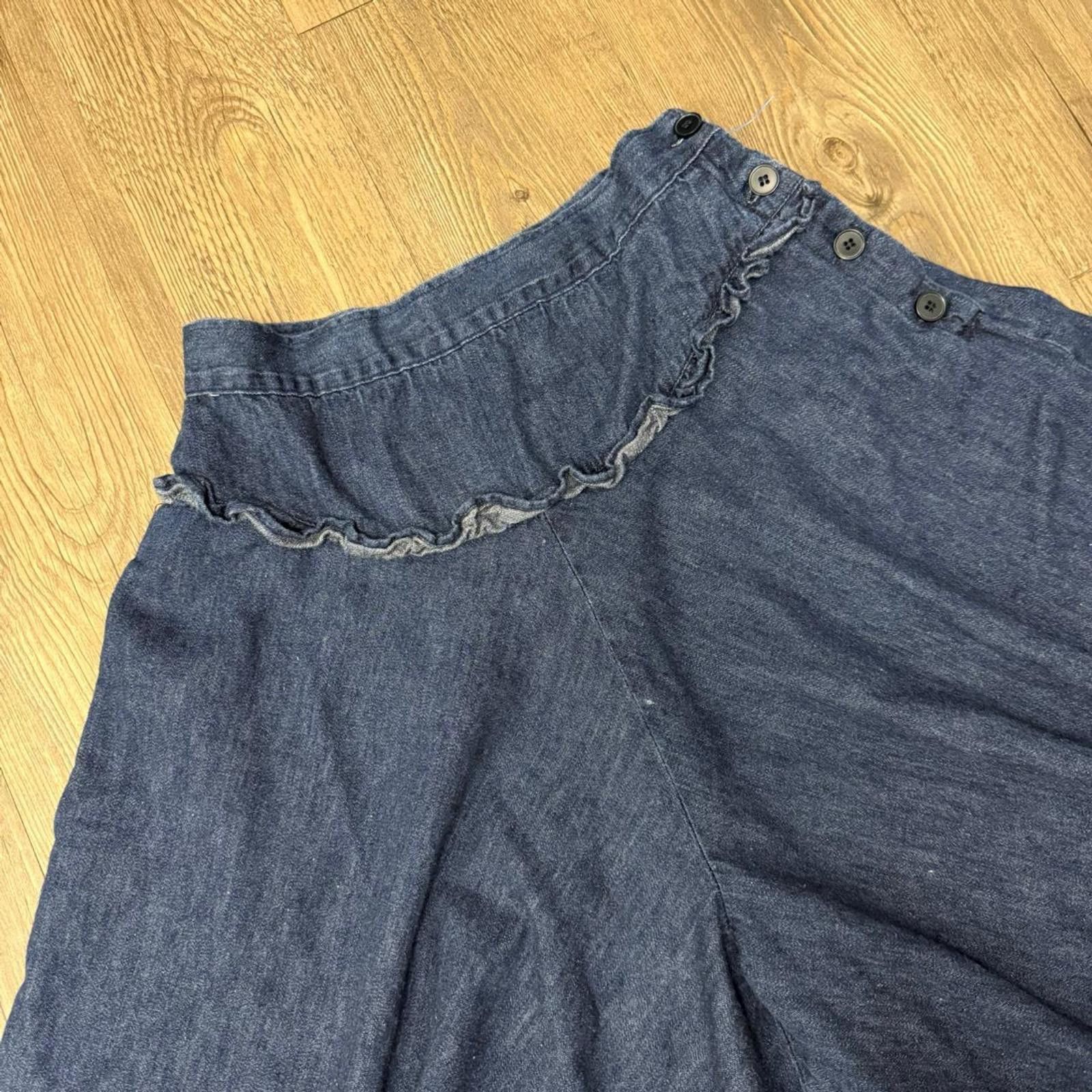 Designer High waisted retro indie boho cottage lightweight capris Size 32" / US 10 / IT 46 - 3 Thumbnail
