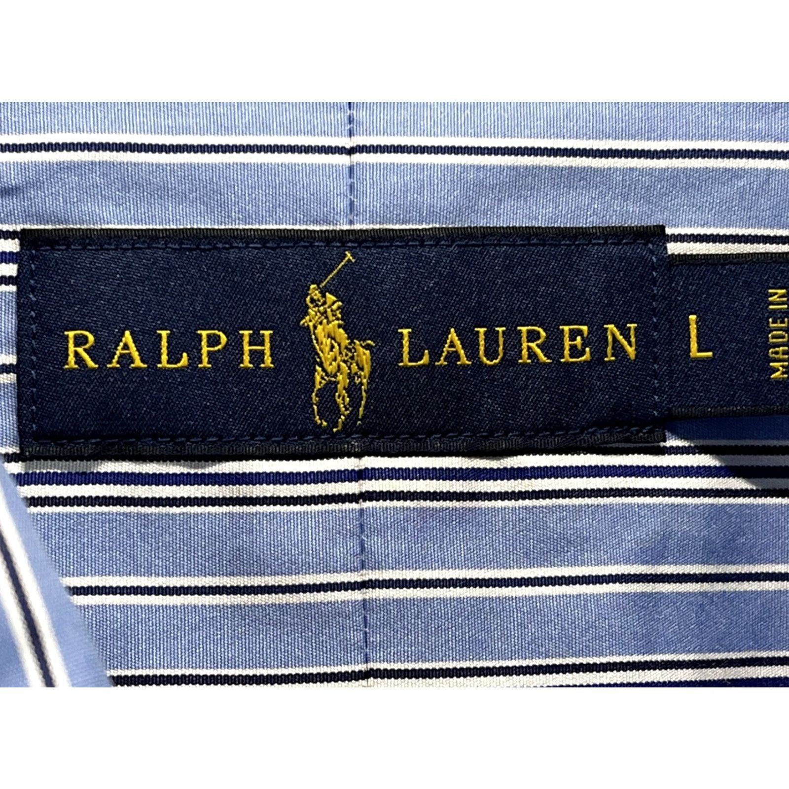 Ralph Lauren Ralph Lauren Striped Button-Down Shirt Mens L Blue Preppy Pony Logo Classic Size US L / EU 52-54 / 3 - 5 Thumbnail