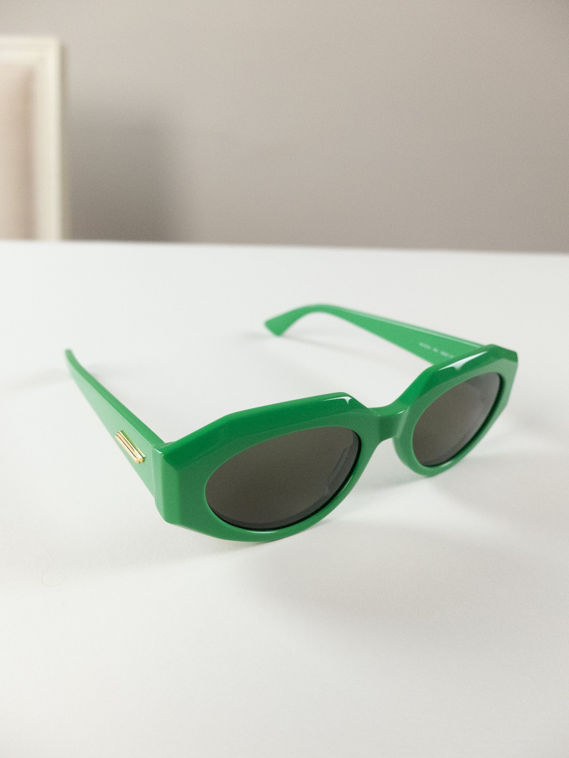 Bottega Veneta BOTTEGA VENETA prakeet green oval acetate sunglasses q Size ONE SIZE - 3 Thumbnail