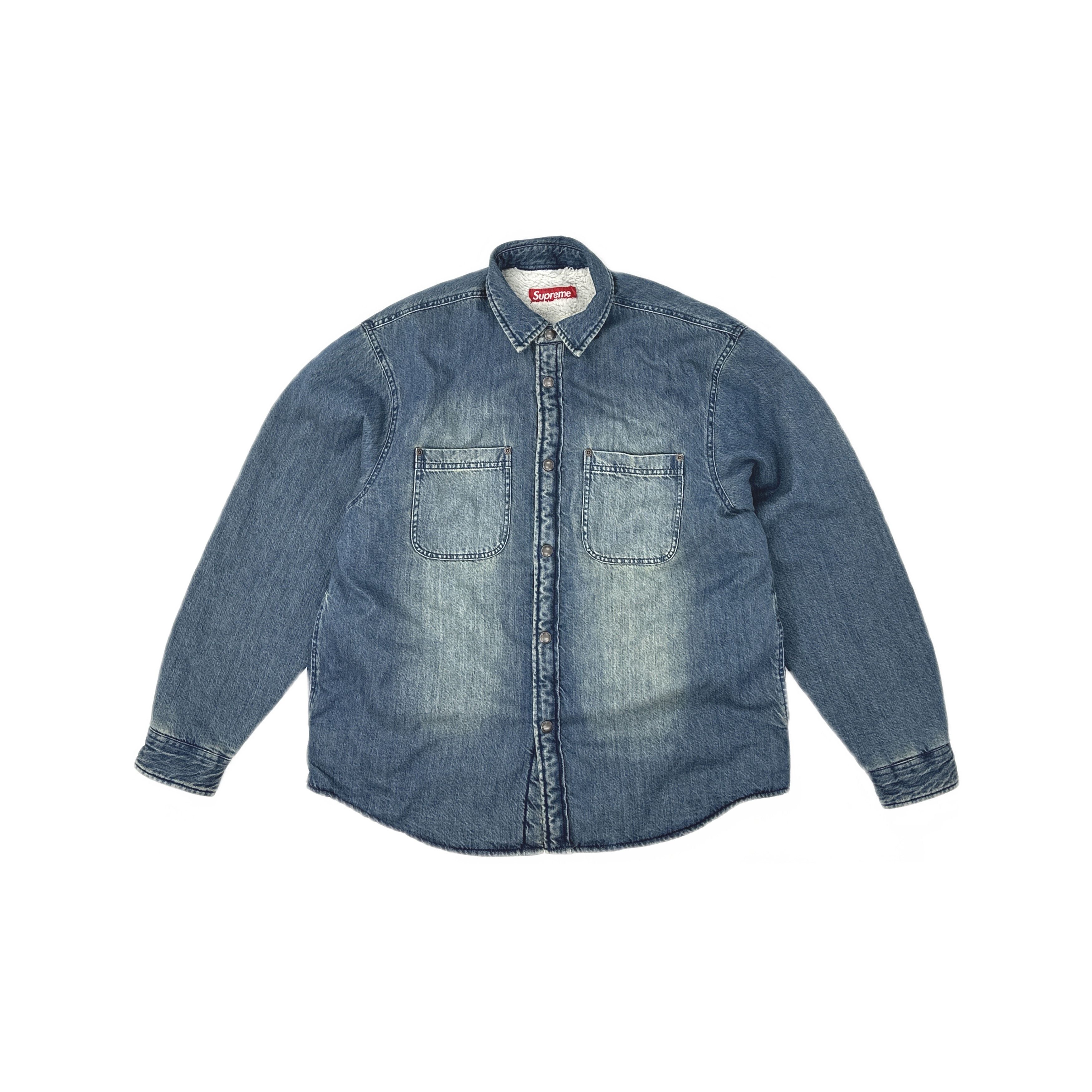Supreme Supreme Shearling Lined Denim Shirt Size S Size US S / EU 44-46 / 1 - 1 Thumbnail