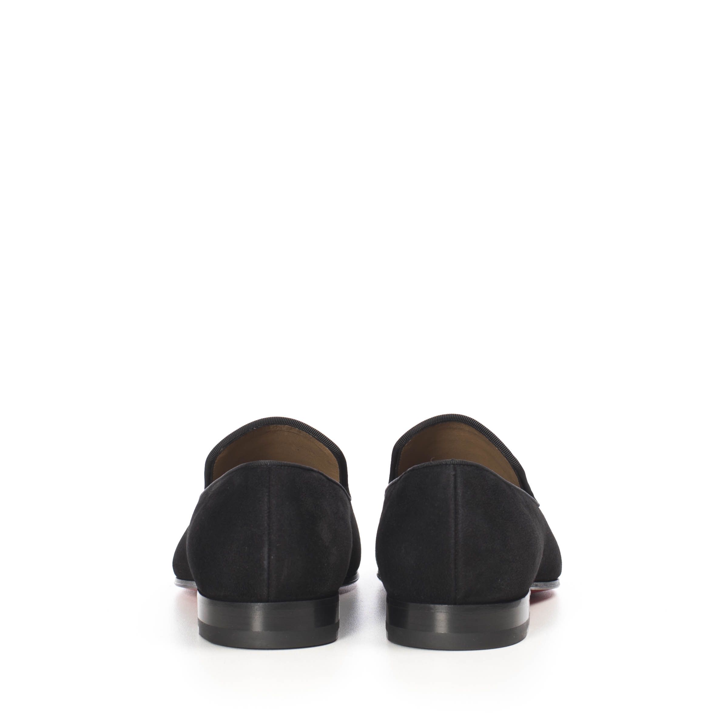 Christian Louboutin Black Suede Dandelion Loafers Size US 10 / EU 43 - 6 Thumbnail