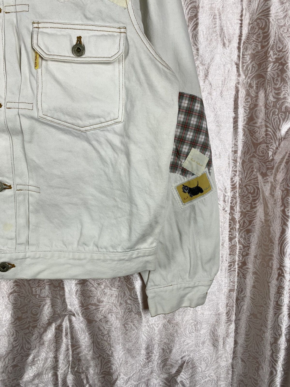 Karl Helmut Vintage Karl Helmut Patchwork Denim Jacket White Japanese Size US M / EU 48-50 / 2 - 6 Thumbnail