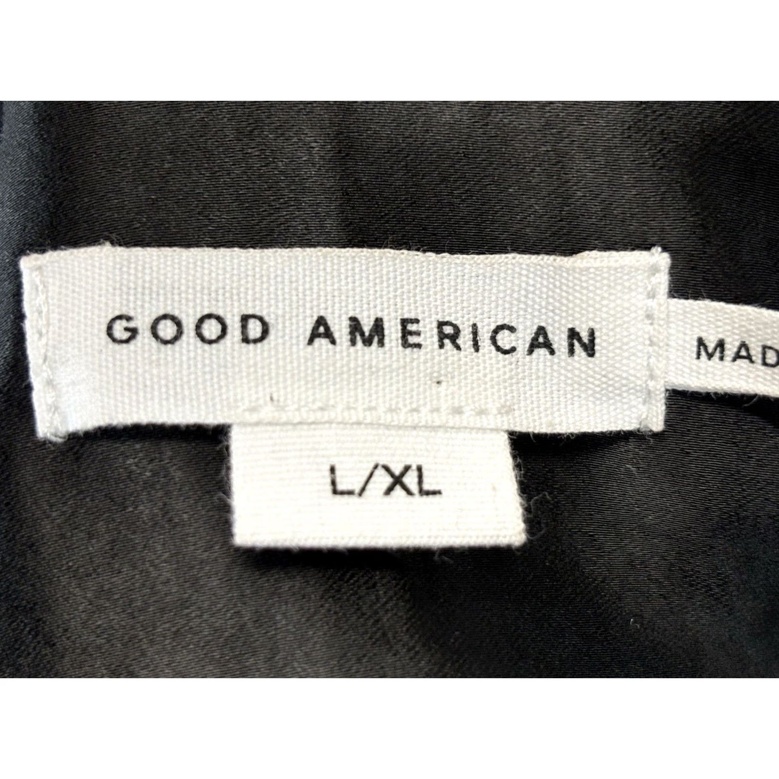 Good American Good American Shirt Women’s L XL Black Satin Button-Up Relaxed Washed Weekend Covered Buttons Casual Business Size L / US 10 / IT 46 - 6 Thumbnail