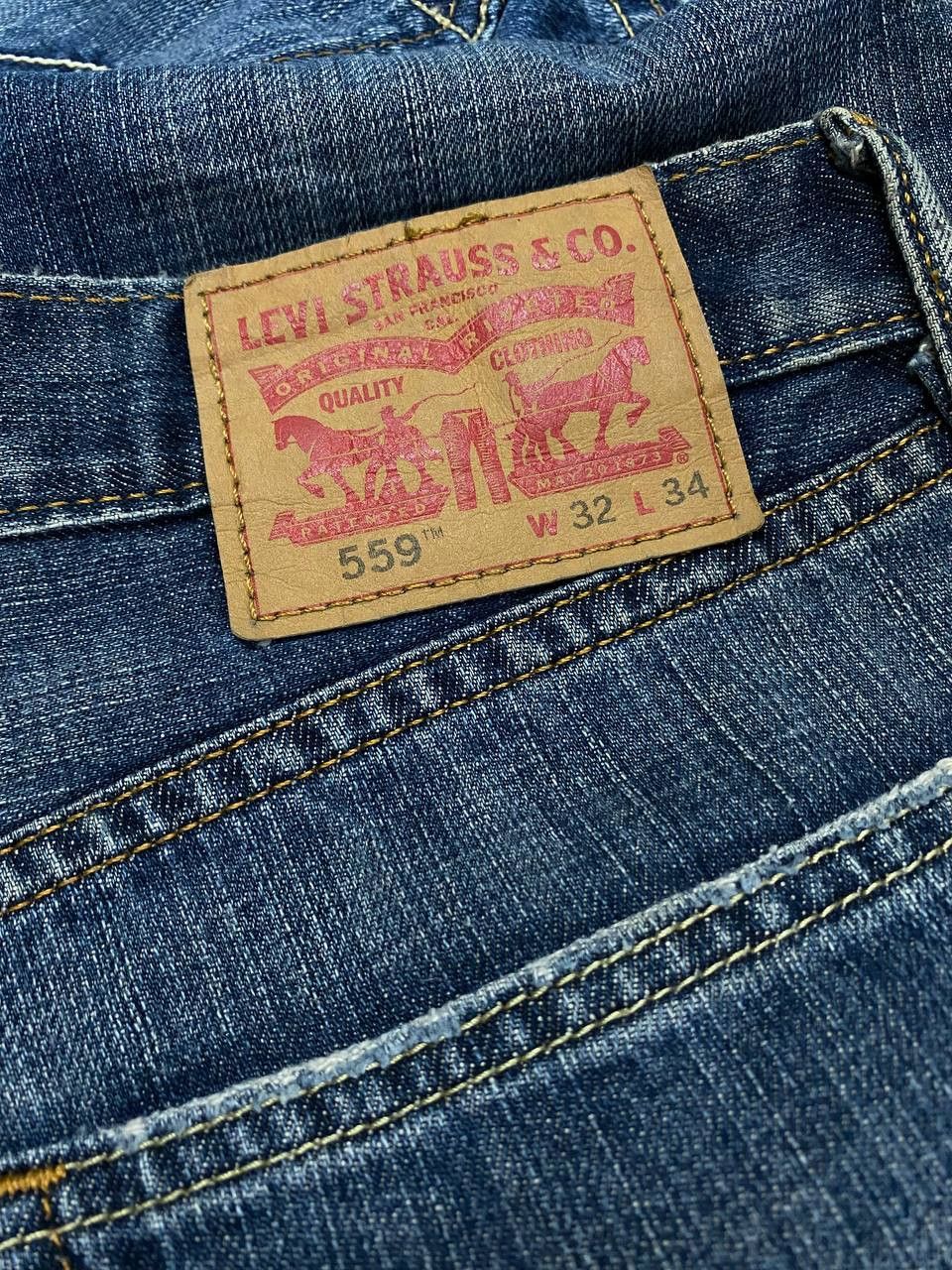 Levi's levis 559 loose fit denim nice design Size US 35 - 10 Thumbnail