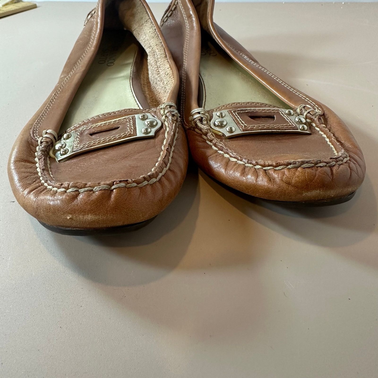 Franco Sarto Franco Sarto Kaiser Penny Loafers Women's 8 Leather Brown Size US 8 / IT 38 - 4 Thumbnail