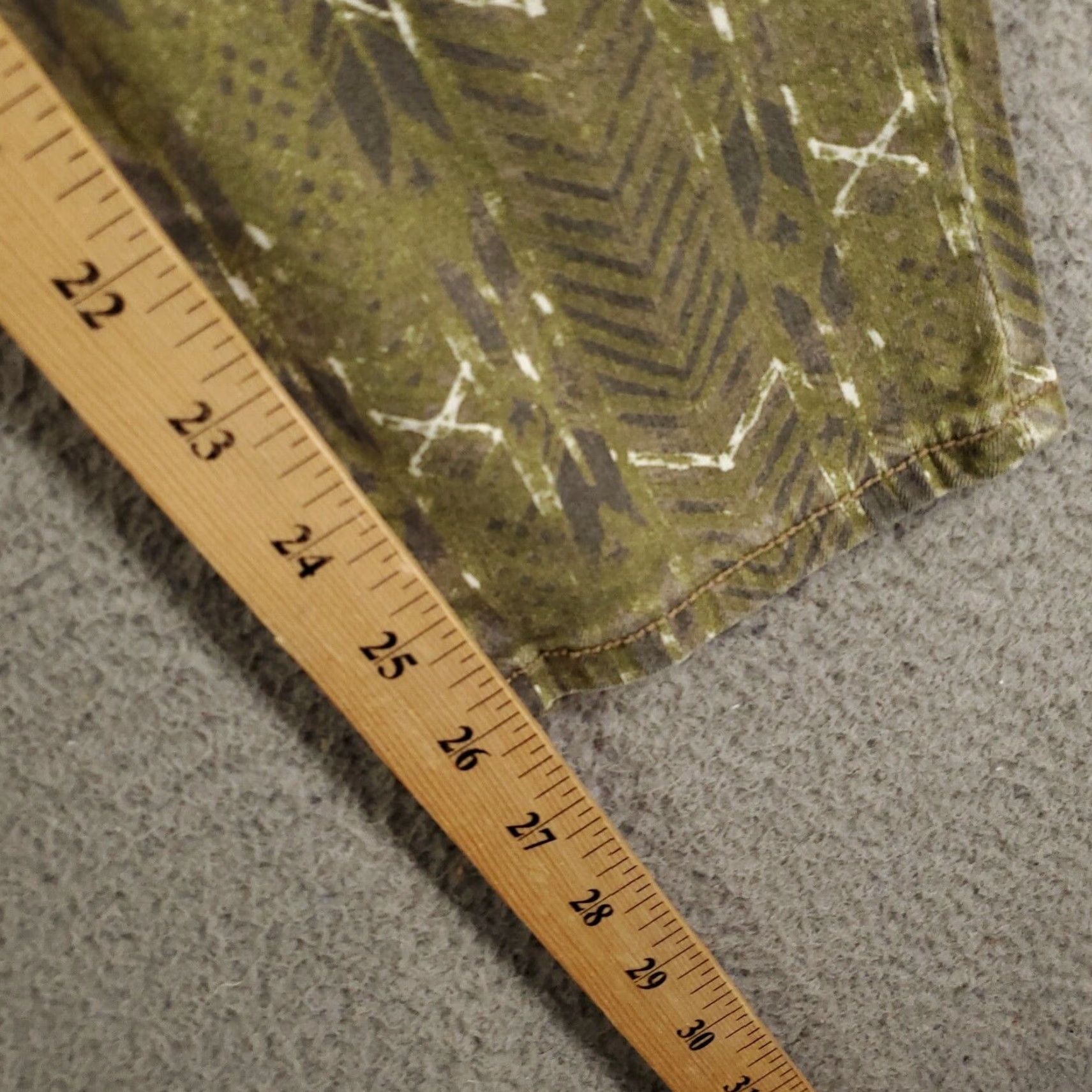Free People Free People Jeans Women 30 Green Geometric Aztec Southwestern Denim Stretch Slim Tapered Womens Size 30" / US 8 / IT 44 - 5 Thumbnail