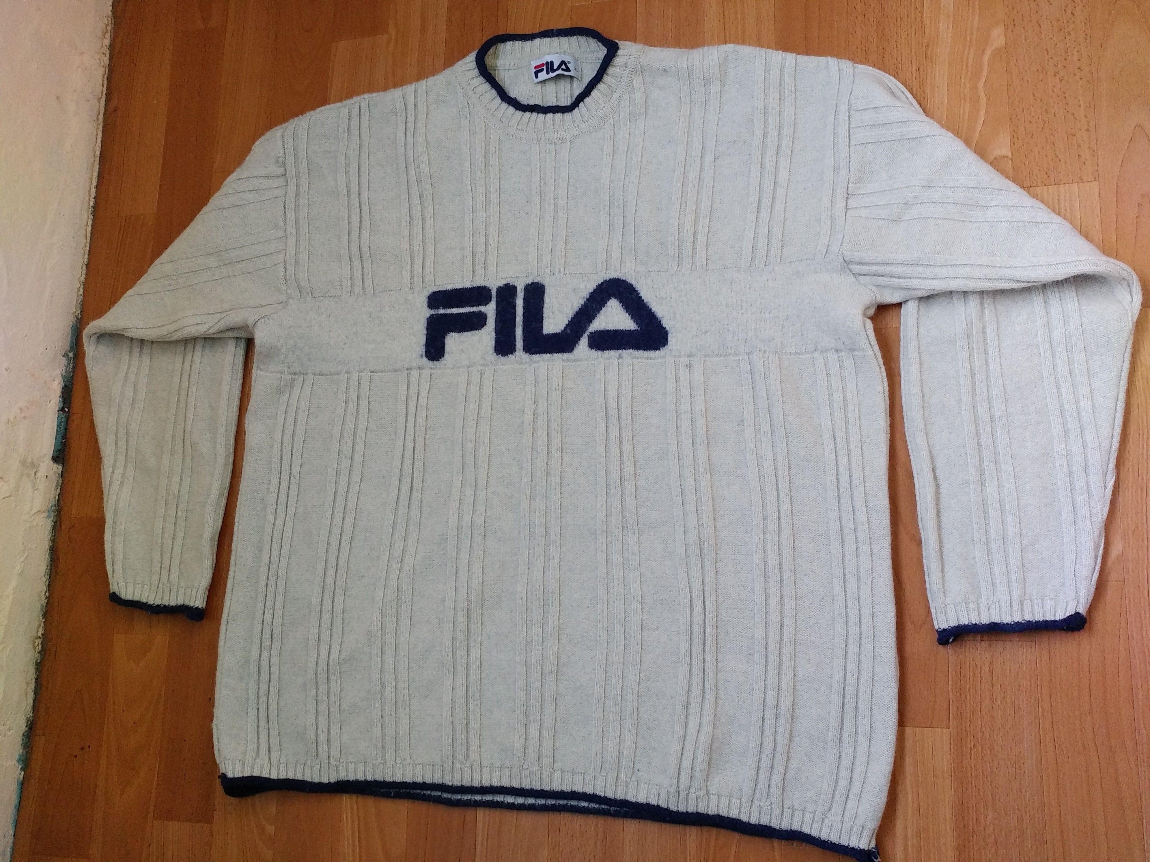 Fila × Vintage FILA sweatshirt, vintage blue fleece shirt, 90s hip-hop XL Size US XL / EU 56 / 4 - 3 Thumbnail