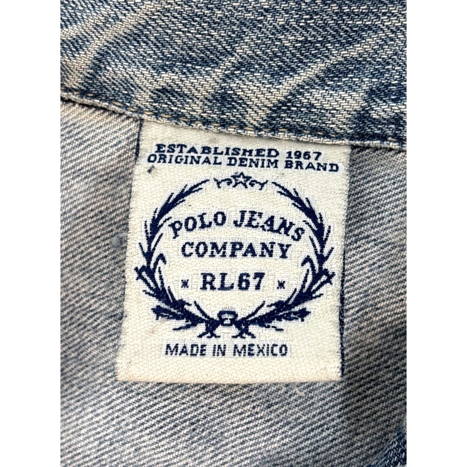 Ralph Lauren VINTAGE Polo Jeans Co. Ralph Lauren Jacket Womens M Blue Denim Short Sleeve Button Collared Unlined Size 32" / US 10 / IT 46 - 5 Thumbnail