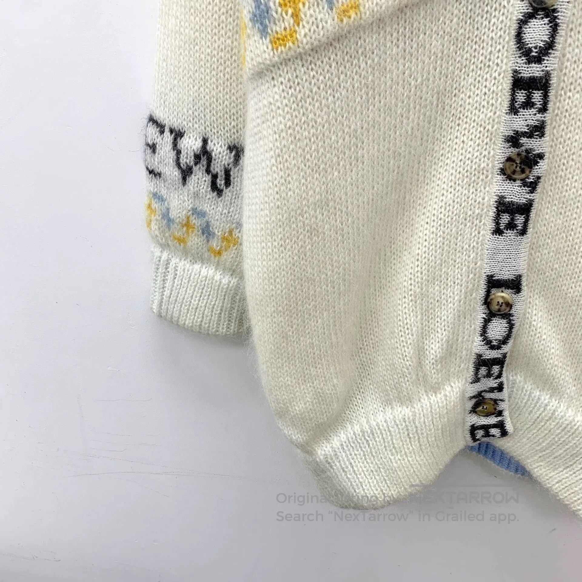Loewe Loewe White Logo V-Neck Knit Cardigan. Size US S / EU 44-46 / 1 - 4 Thumbnail