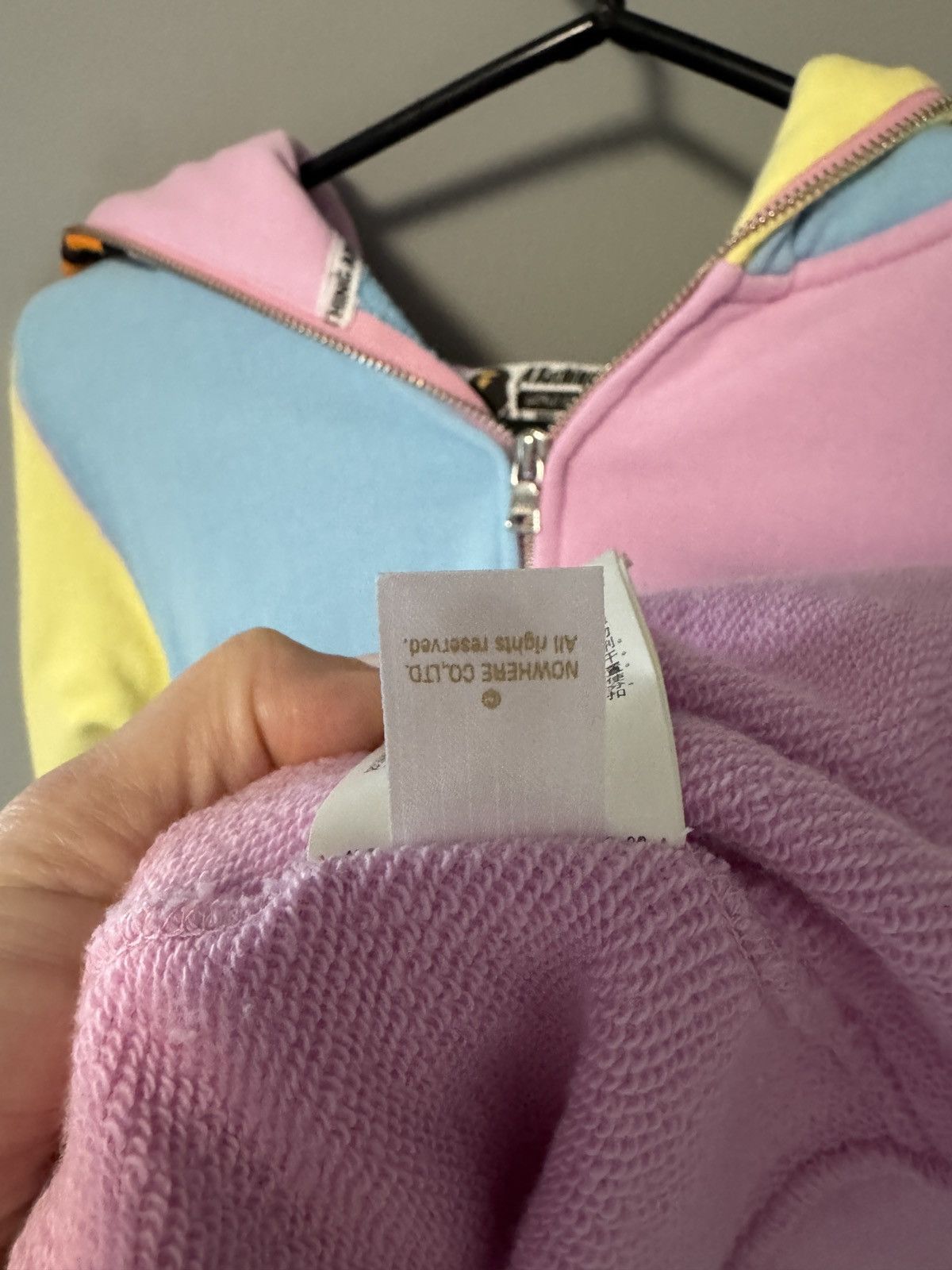 Bape Baby Milo x Bape shark zip up hoodie colorblock pastel Size XS / US 0-2 / IT 36-38 - 8 Thumbnail