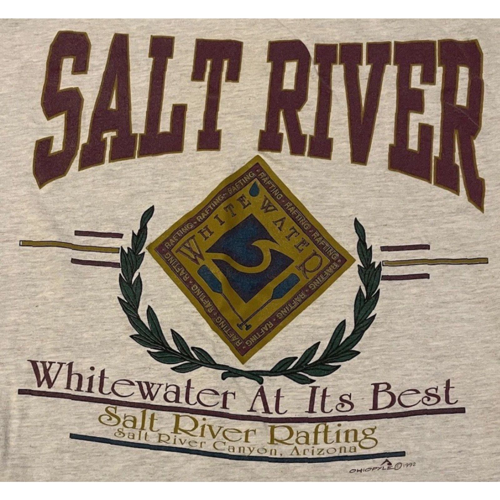 Vintage Vtg 90s Salt River Whitewater Rafting Faded Shirt M Arizona Beach Surf Grunge Shirt Mens Gray Size US M / EU 48-50 / 2 - 2 Thumbnail