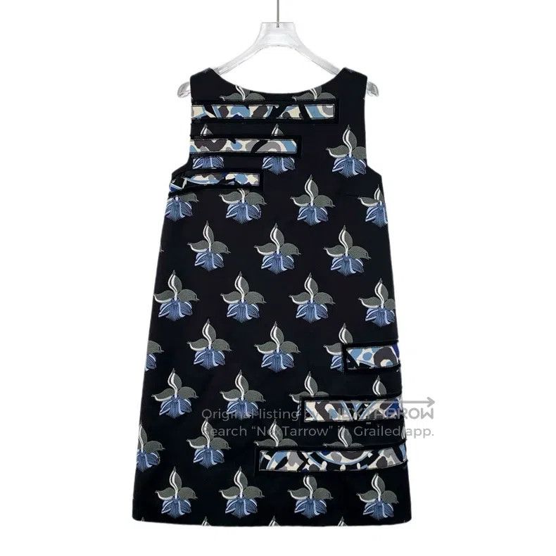Fendi Fendi Black Floral Print Round Neck Sleeveless Dress Size XS / US 0-2 / IT 36-38 - 1 Thumbnail