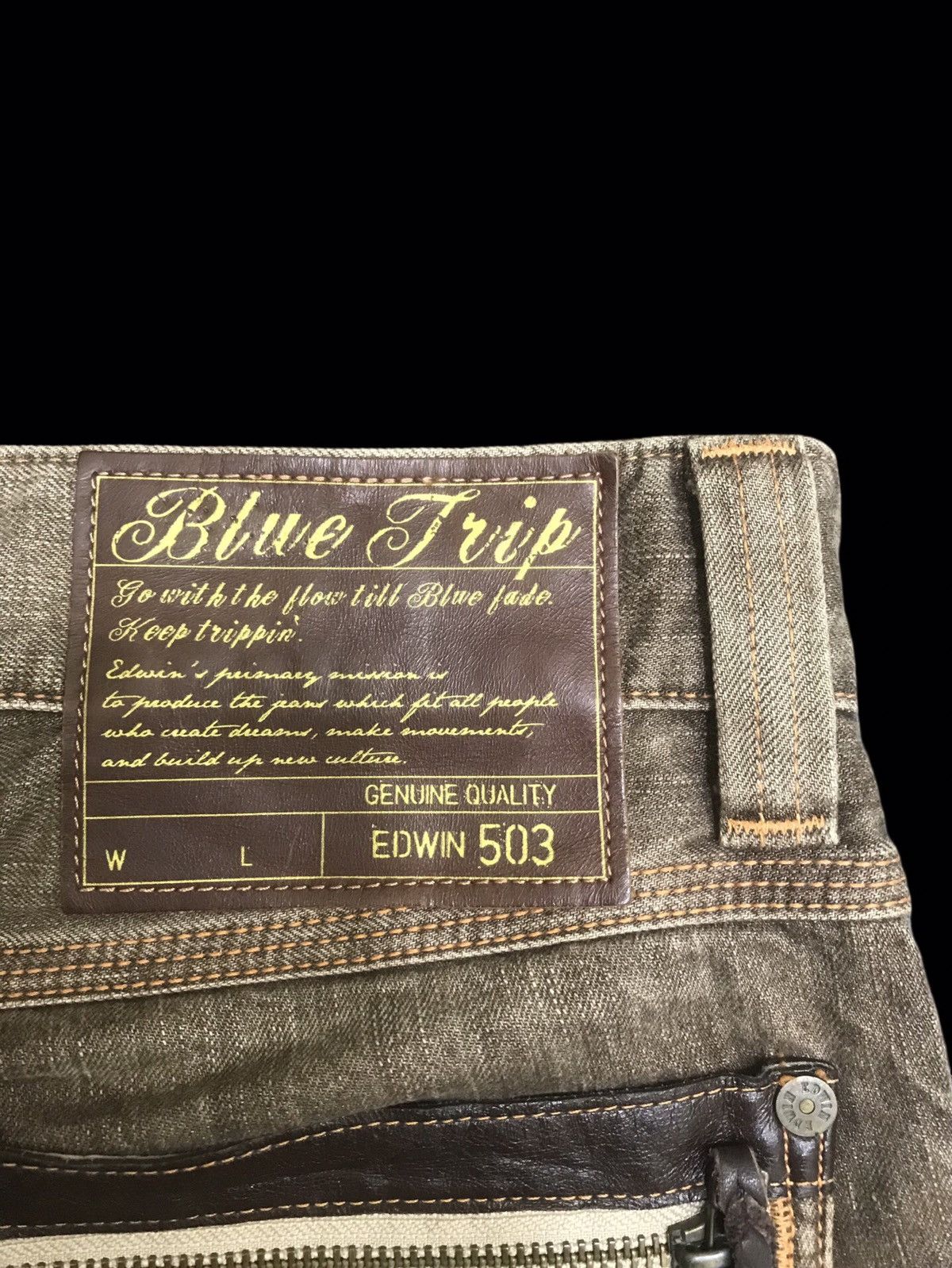 Edwin 💥WIDE BAGGY💥ARCHIVAL EDWIN 503 WIDE SICK FADES DENIM F273 Size US 36 / EU 52 - 14 Thumbnail