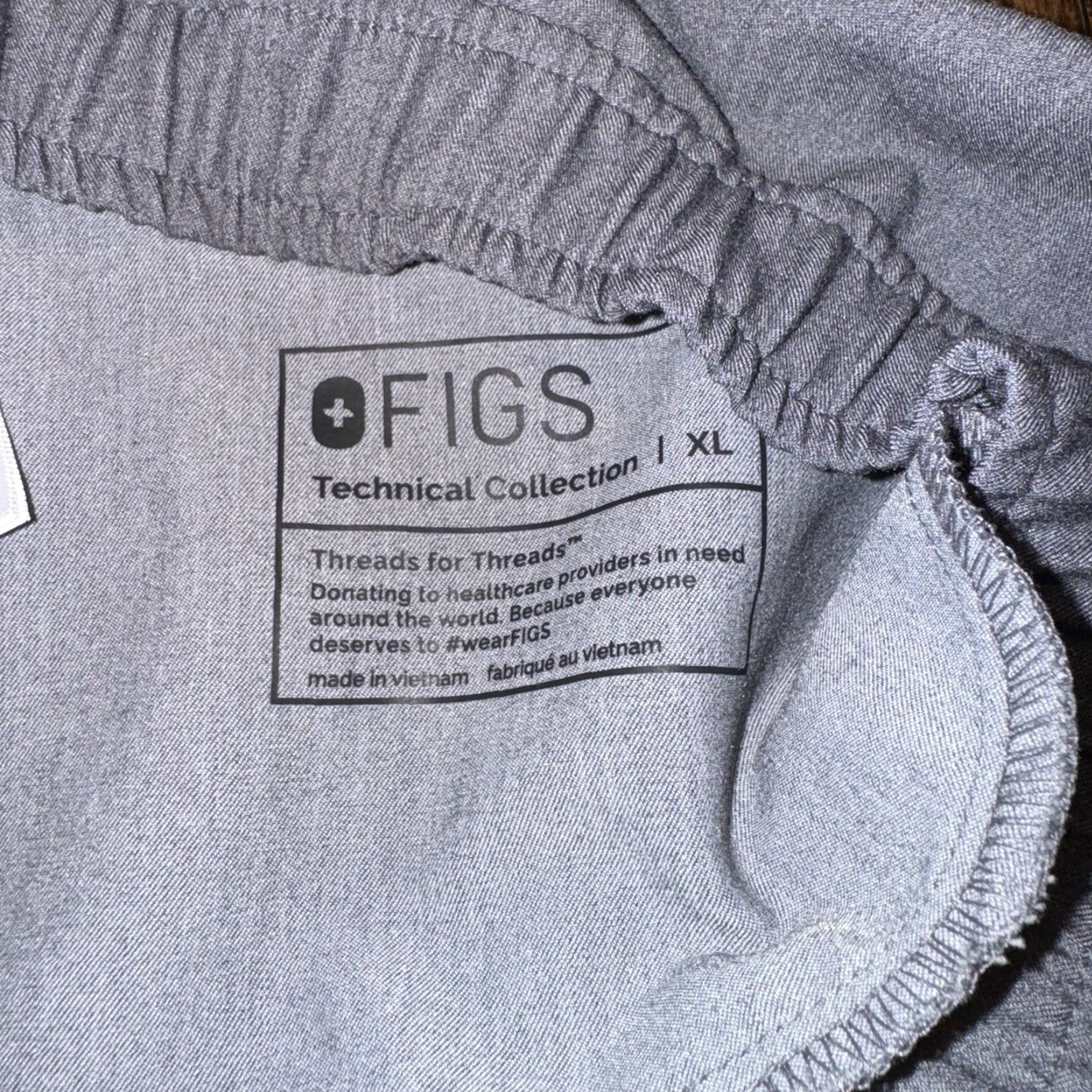 Vintage FIGS Scrubs Pants Mens XL Gray Jogger Technical Collection Tansen 2.0 MXXSW2004S 34-40 waist 31 long Size US 36 / EU 52 - 4 Thumbnail