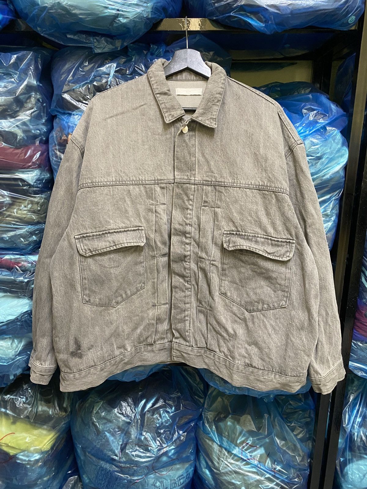 Vintage WYM Oversized Vintage Workwear Jacket – 100% Cotton – Light Size US M / EU 48-50 / 2 - 3 Thumbnail