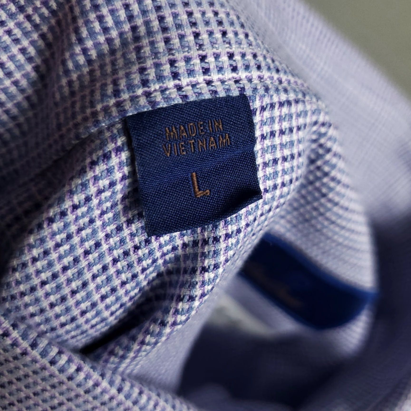David Donahue David Donahue Shirt Mens Large Blue Purple Button-Up Long Sleeve Casual Business Formal Workwear 100% Cotton Button-Up Size US L / EU 52-54 / 3 - 7 Thumbnail