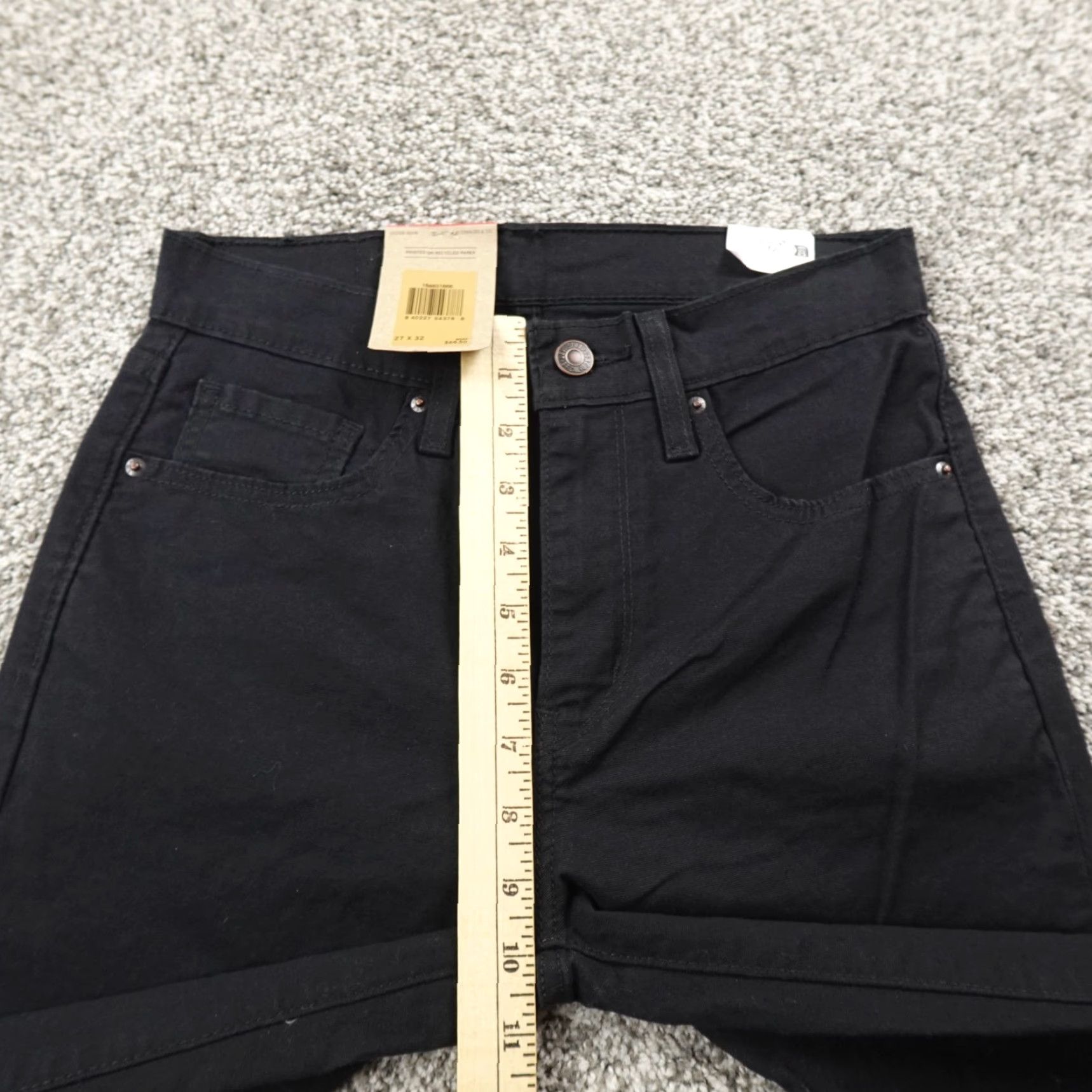 Levi's Levi's Jeans 724 High Rise Slim Straight Stretch Black Denim 27 Size 27" / US 4 / IT 40 - 5 Thumbnail