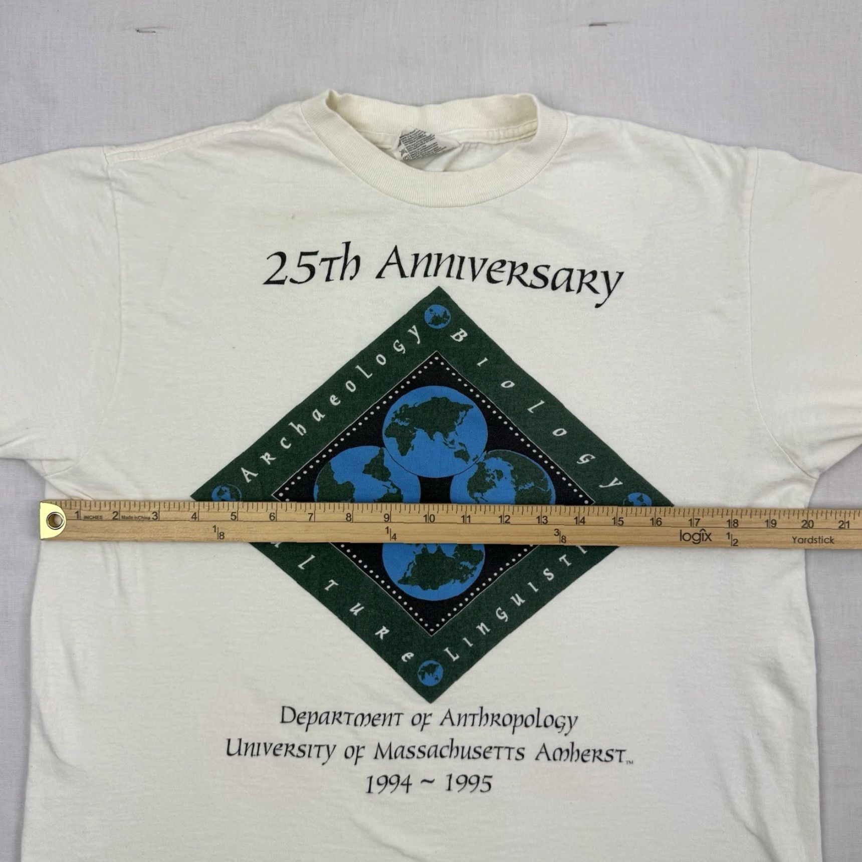 Vintage VINTAGE Oneita T-Shirt Adult Medium Ivory Nature Biology 90s Mens Size US M / EU 48-50 / 2 - 5 Thumbnail