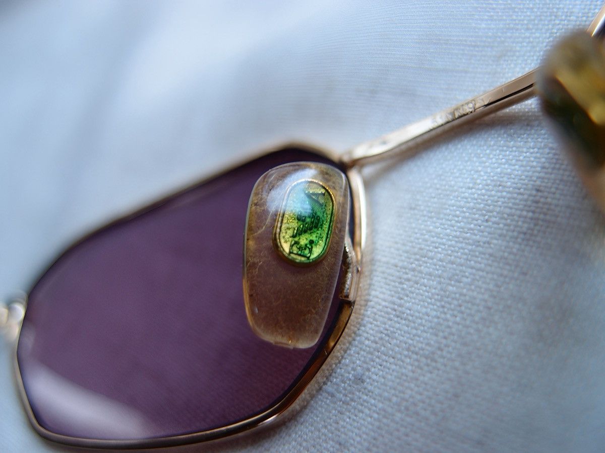 Emporio Armani Emporio Armani Sunglasses Purple Lenses Gold Metal Frame Size ONE SIZE - 8 Thumbnail