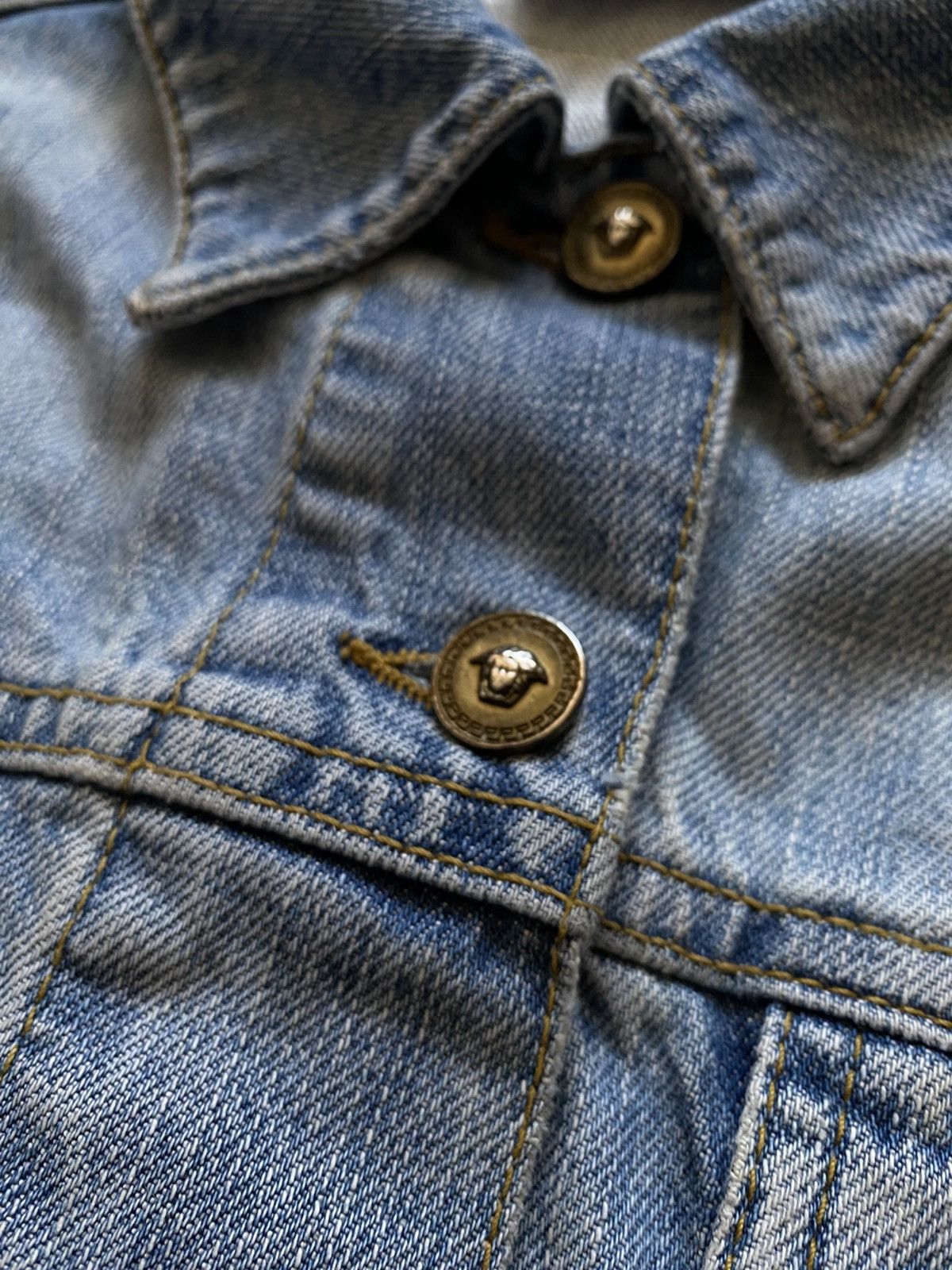 Versace Jeans Couture Versace very rare denim jacket with stripes Size S / US 4 / IT 40 - 5 Thumbnail