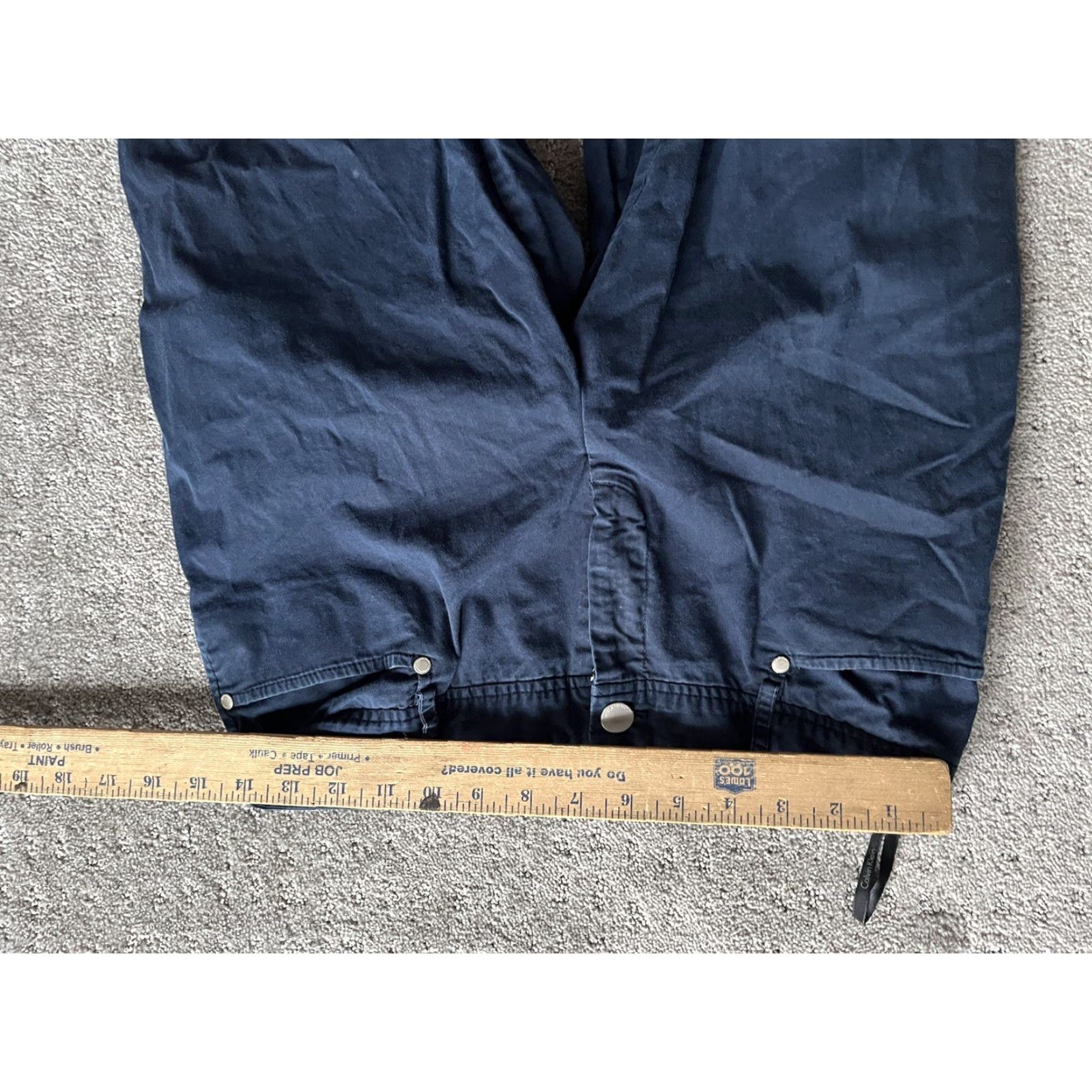 Calvin Klein Calvin Klein Jeans Women's Cargo Capri Pants Navy Blue Straight Leg Mid Rise Size 8 Size 30" / US 8 / IT 44 - 6 Thumbnail