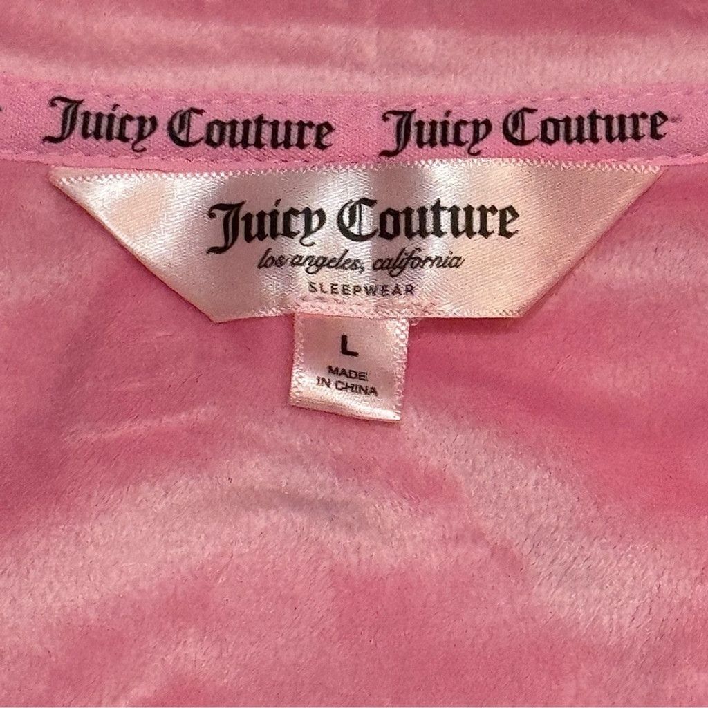 Juicy Couture JUICY Couture Pink Velour Pajama Top SZ L Size L / US 10 / IT 46 - 3 Thumbnail
