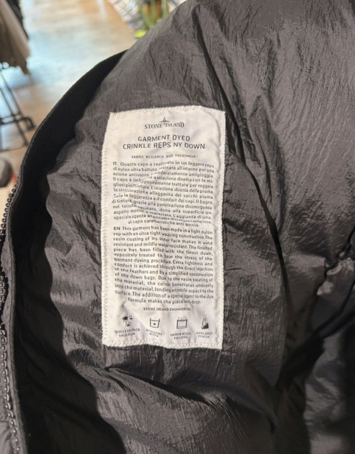 Stone Island Stone Island Garment Dyed Crinkle RepsR-NY Down Jacket Black Size US XXL / EU 58 / 5 - 9 Thumbnail