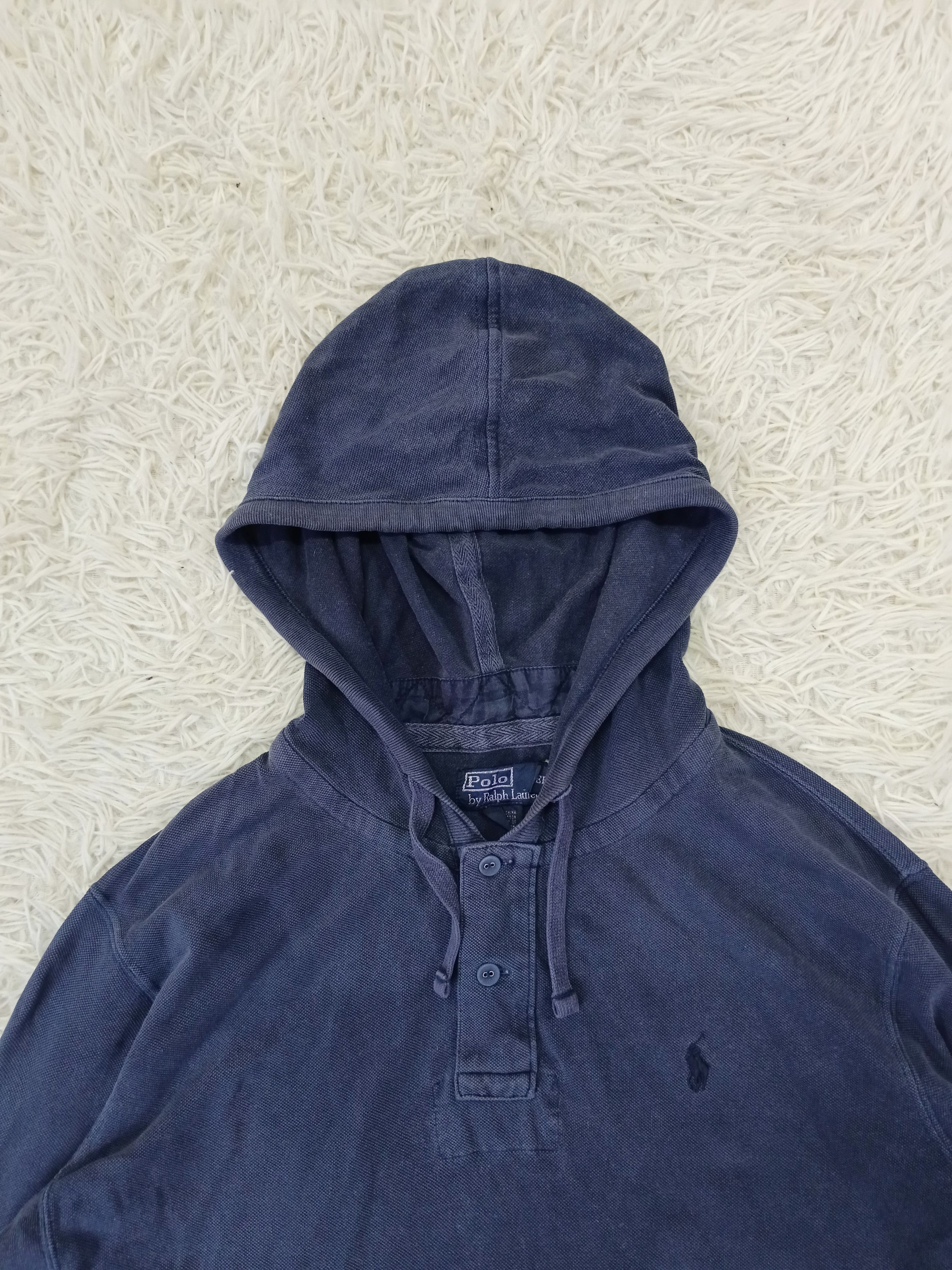 Polo Ralph Lauren 90s DISTRESSED POLO RALPH LAUREN HOODIE Size US L / EU 52-54 / 3 - 2 Thumbnail