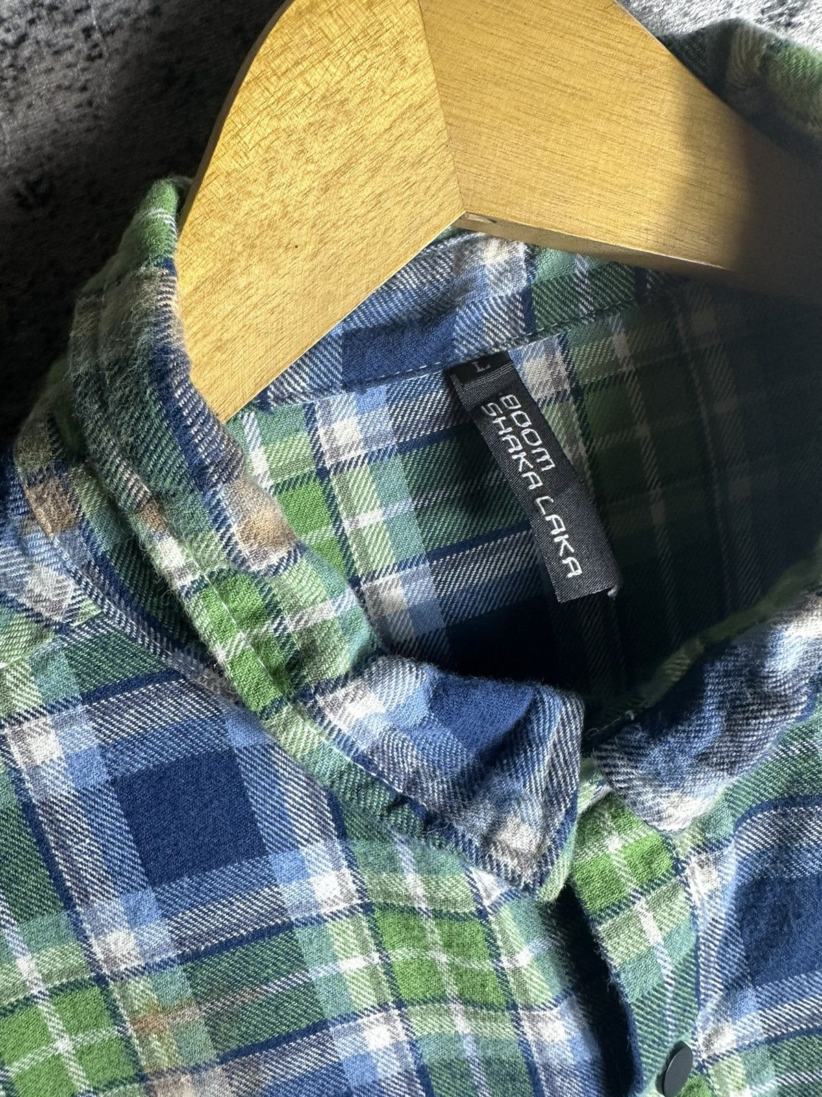20471120 × Beauty Beast × Japanese Brand SICK BOOM JAPANESE POEM SHIRT PLAID IFSIXWASNINE LGB STYLE Size US L / EU 52-54 / 3 - 10 Thumbnail