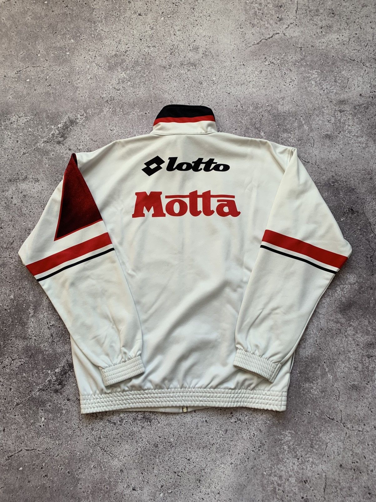 Lotto Sport 🔥GRAIL AC MILAN 1993/94 TRACK TOP SOCCET JACKET LOTTO Size US L / EU 52-54 / 3 - 8 Thumbnail