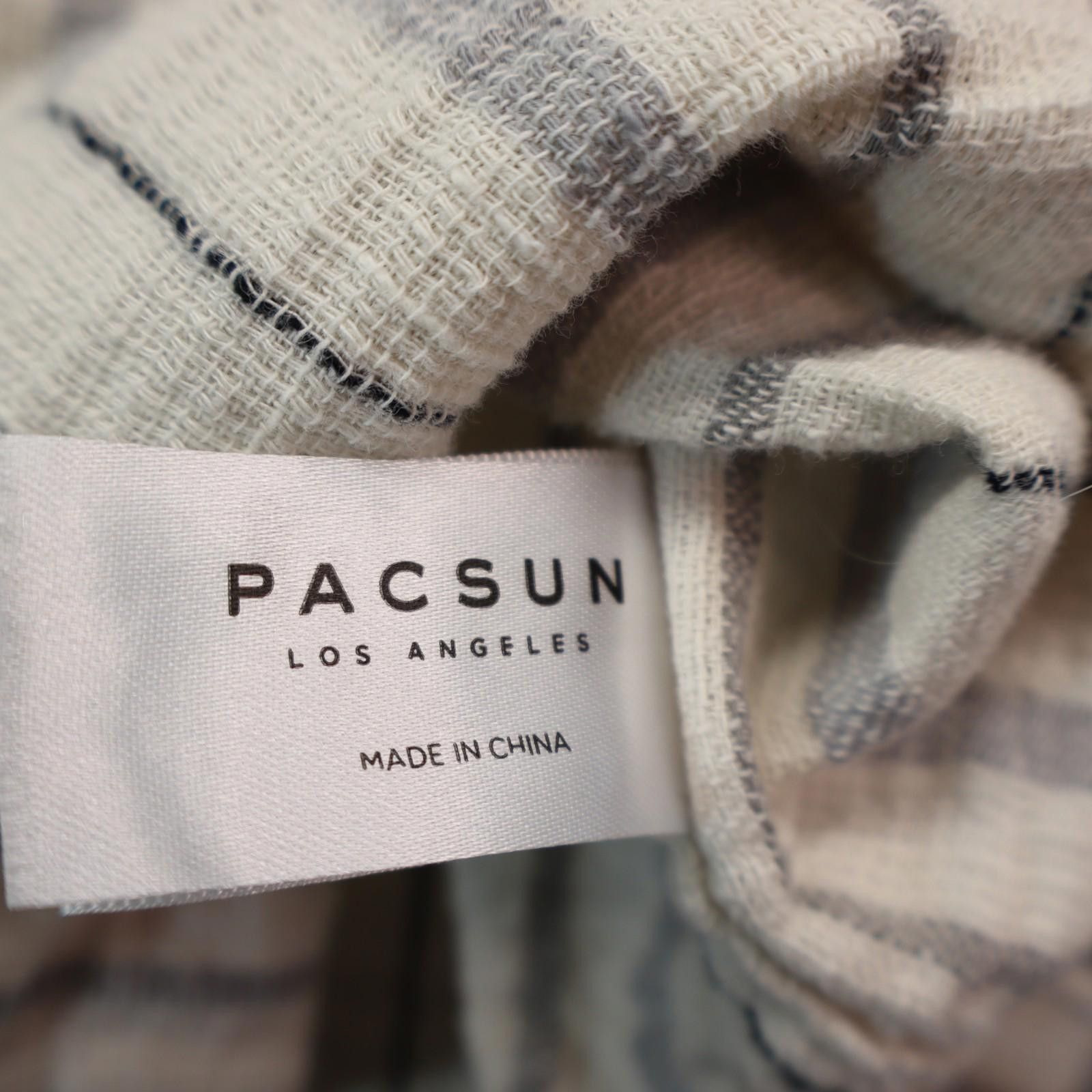 Pacsun Pacsun Men Medium Button Up Striped Woven 100% Cotton Size US M / EU 48-50 / 2 - 5 Thumbnail