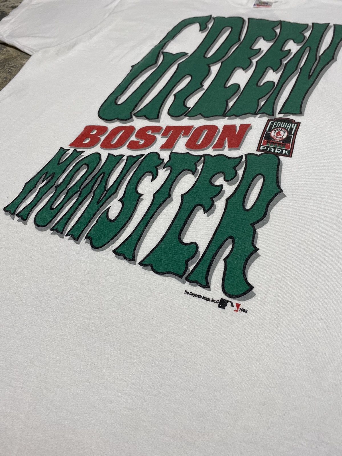 MLB × Vintage Vintage Green Monster Boston Red Sox MLB 1993 Tshirt Size US XXL / EU 58 / 5 - 5 Thumbnail